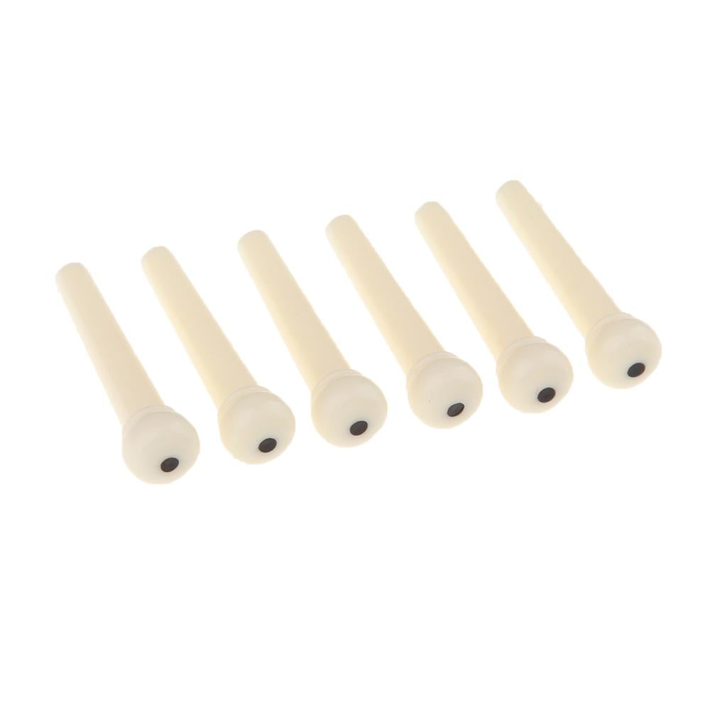 6 Pieces Guitar Bridge Pins String Nails Cores for Folk Acoustic Guitar