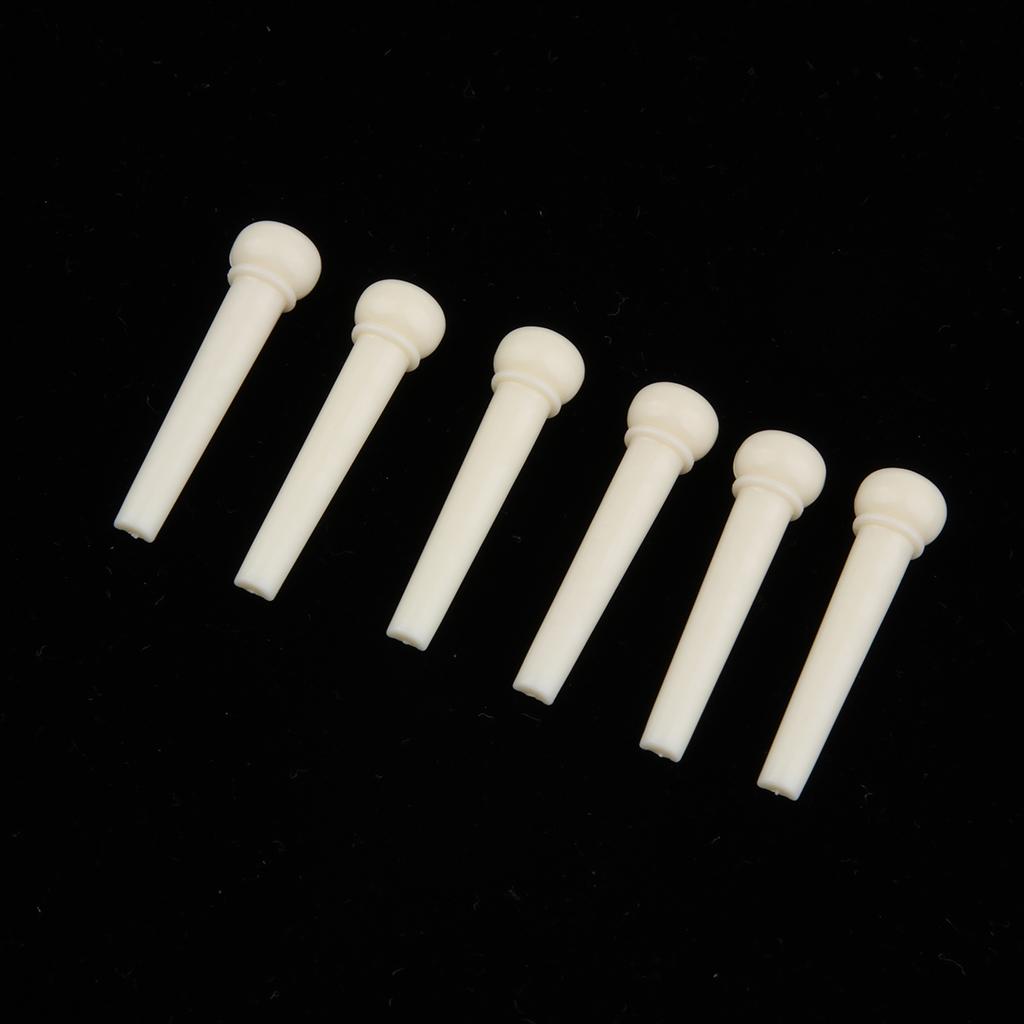 6 Pieces Guitar Bridge Pins String Nails Cores for Folk Acoustic Guitar