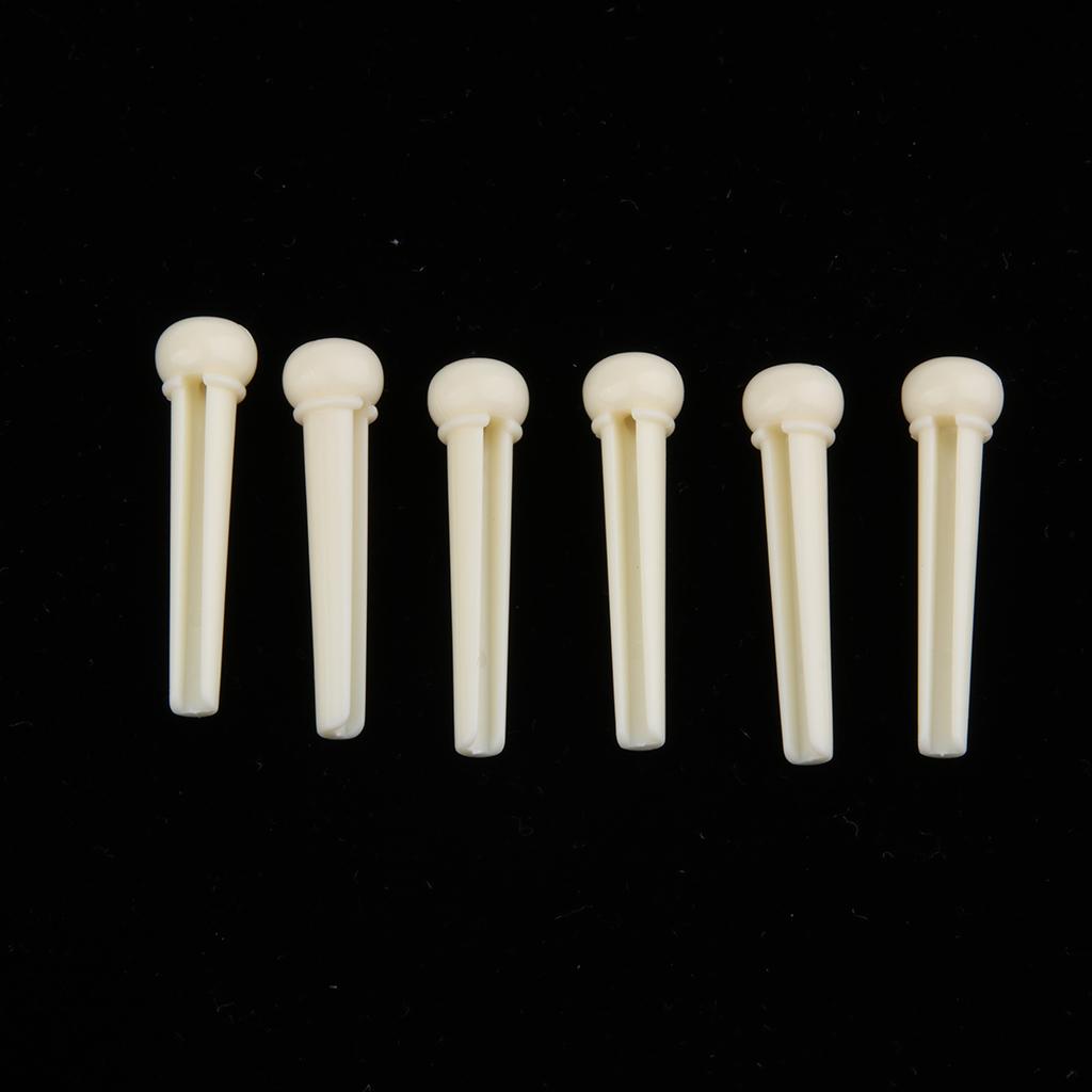 6 Pieces Guitar Bridge Pins String Nails Cores for Folk Acoustic Guitar