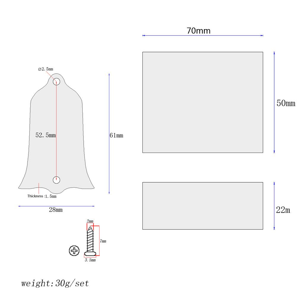 Shell Electric Guitar Replacement Truss Rod Cover with Mounting Screws