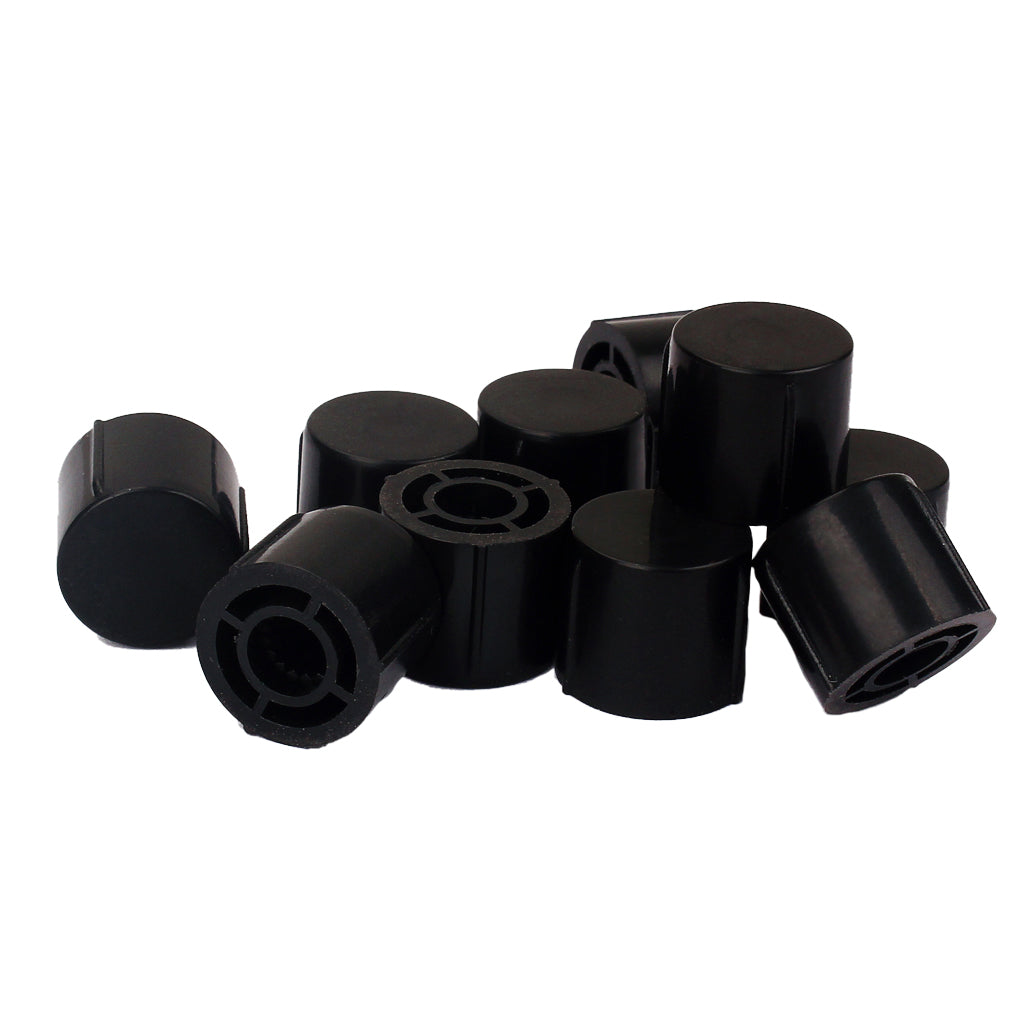 10 Pieces Electric Guitar Bass Volume Tone Control Knobs Buttons Black