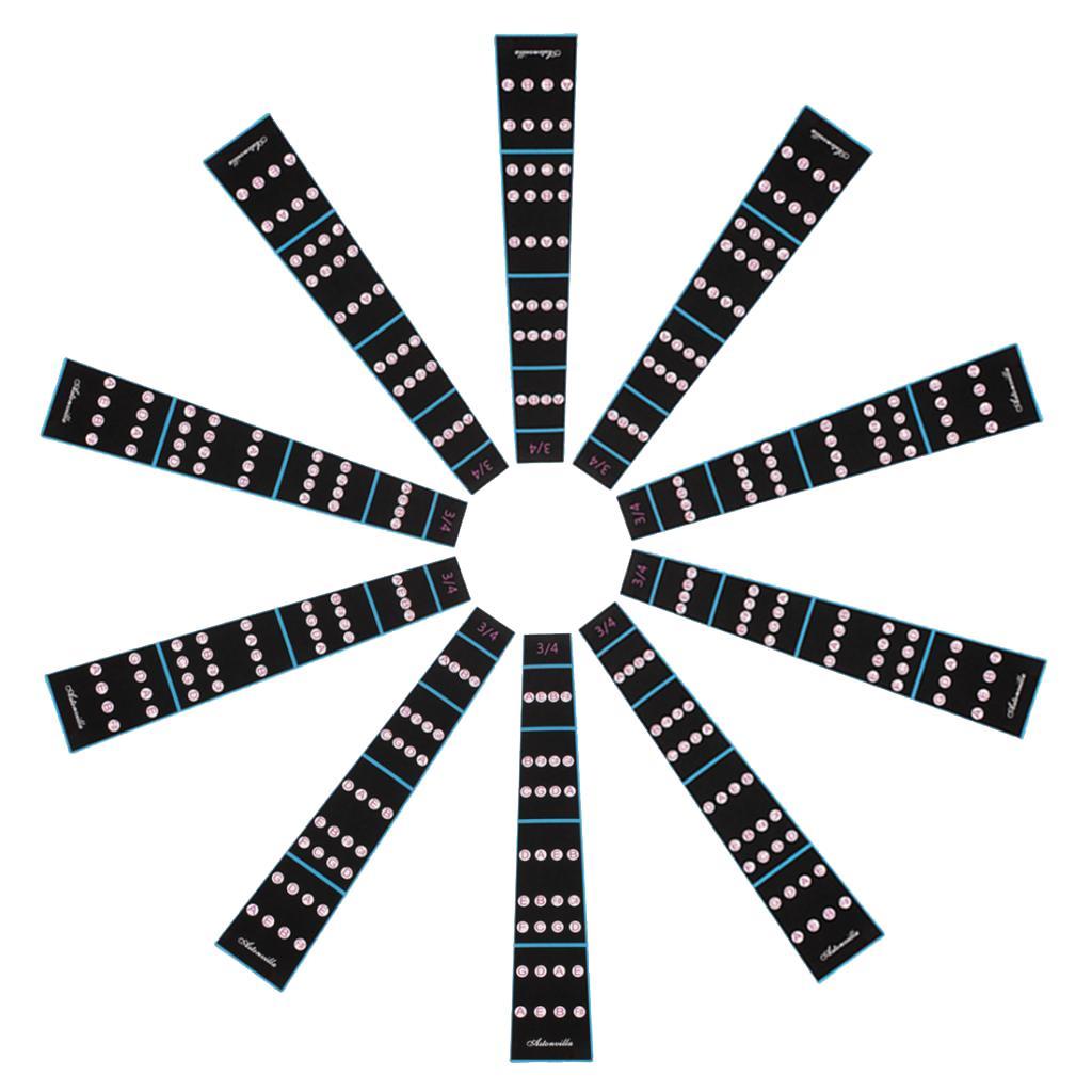 3/4 Violin Fretboard Position Sticker Fiddle Finger Chart for Students