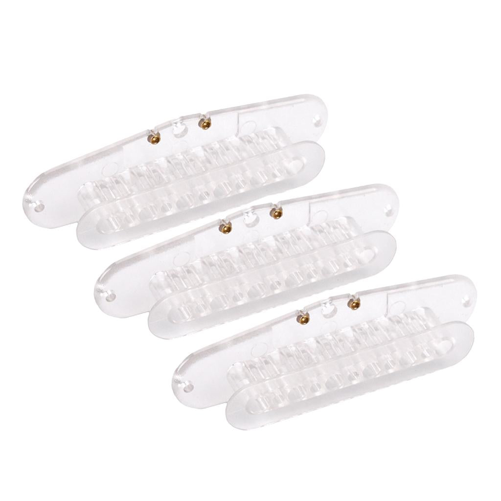 3 Pieces Single Coil Neck Pickup Bobbins 52mm Pole Spacing Fit Strat Guitar
