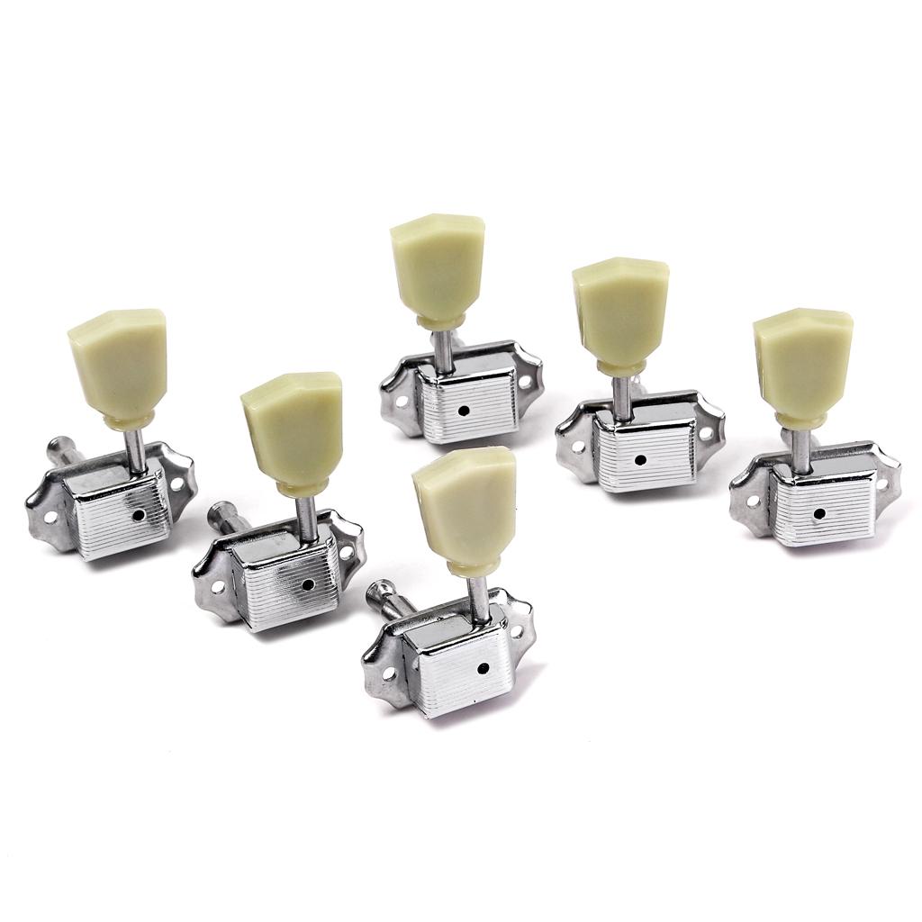 6x Electric Guitar Tuning Peg String Tuners Machine Heads Tuners Keys Silver
