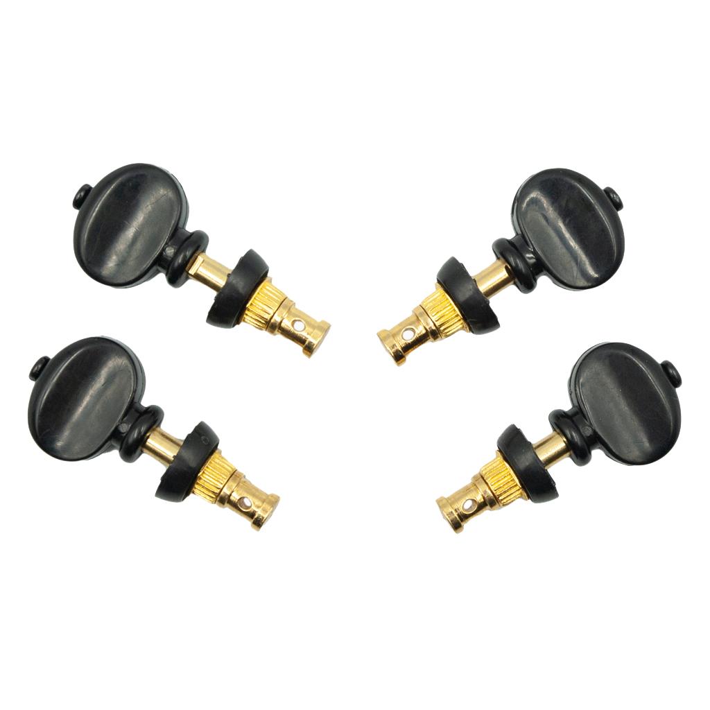 Ukulele Strings Tuning Pegs Pin Machines Tuners Friction Ukelele Black 4PCS