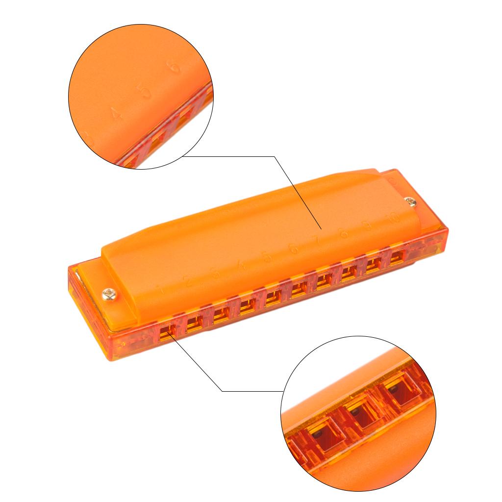 6Pieces 10 Hole C Key Harmonica Mouth Organ Musical Instrument Gift