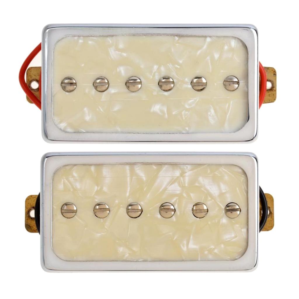 2 Pieces Electric Guitar Pickups Double Coil Humbucker Pickups Light Yellow