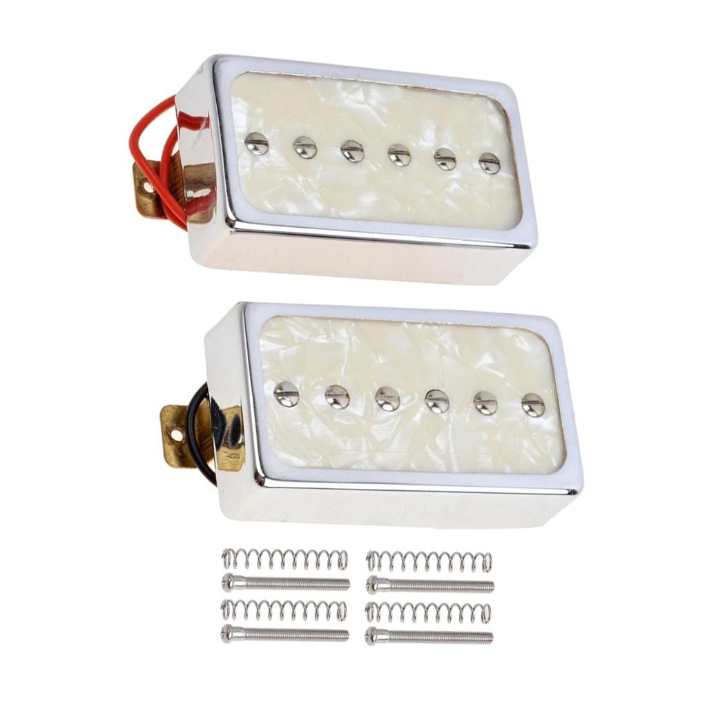 2 Pieces Electric Guitar Pickups Double Coil Humbucker Pickups Light Yellow