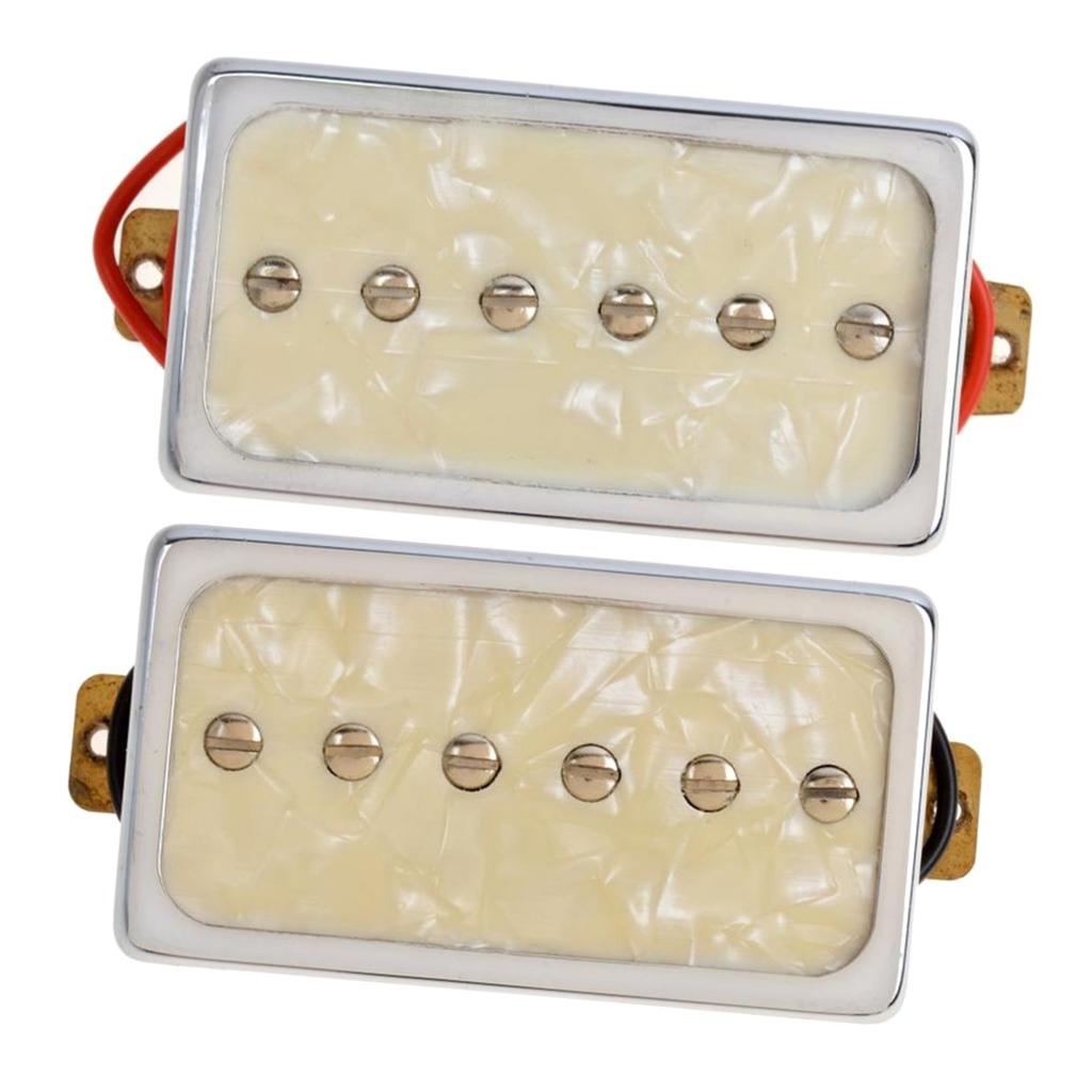 2 Pieces Electric Guitar Pickups Double Coil Humbucker Pickups Light Yellow