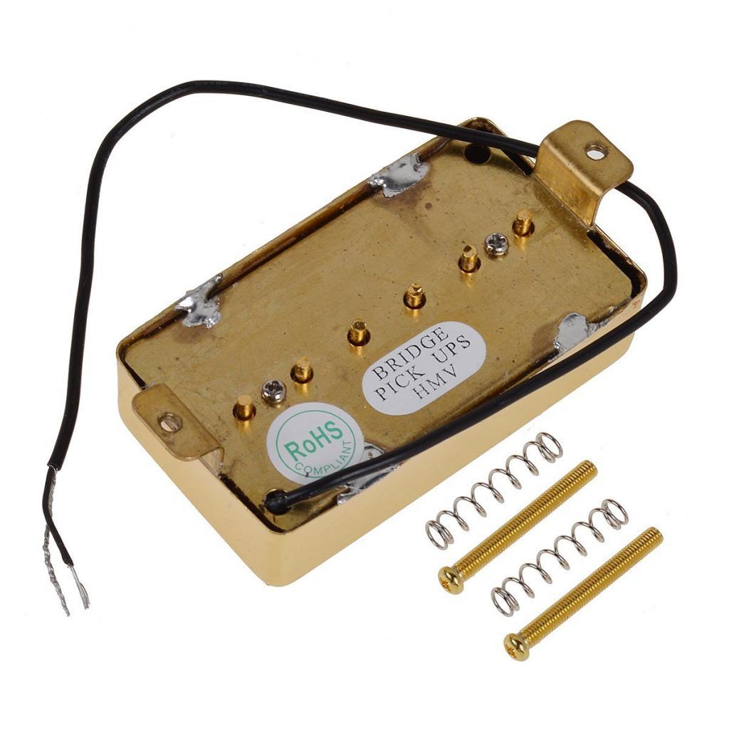 2 Pieces Electric Guitar Pickups Double Coil Humbucker Pickups Golden Black