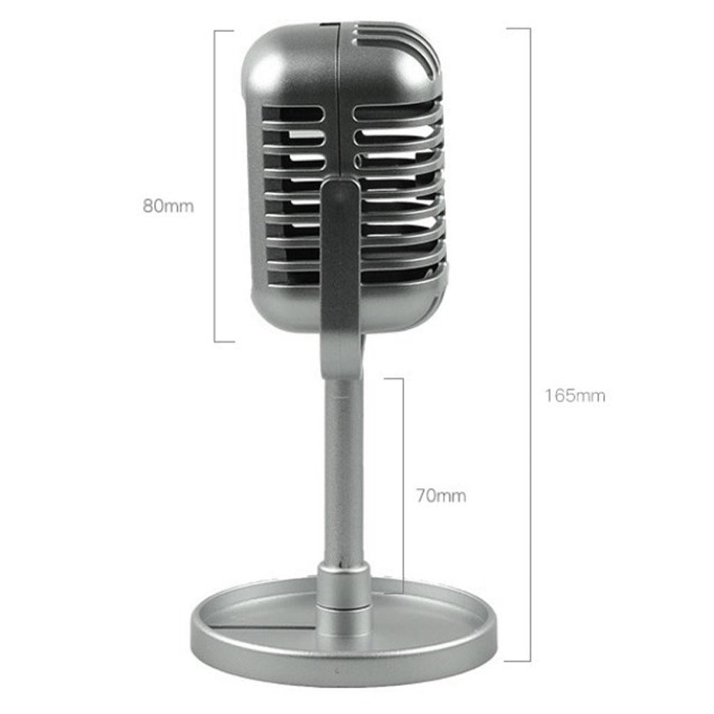 Classic Retro Vintage Style Microphone Prop Photography Props Old Mic Silver