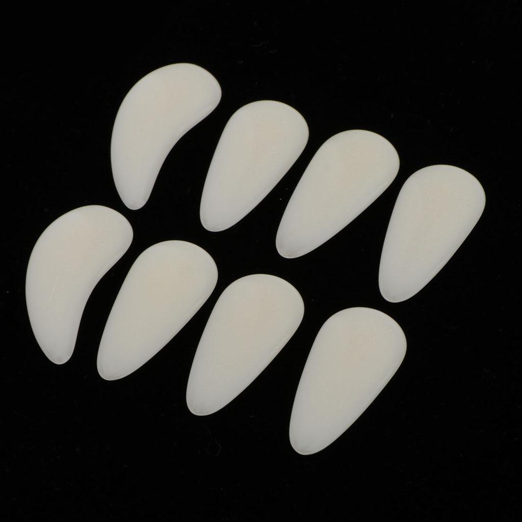 8pcs Plastic Guzheng Finger Picks Nails Set for Kids Children Beige S