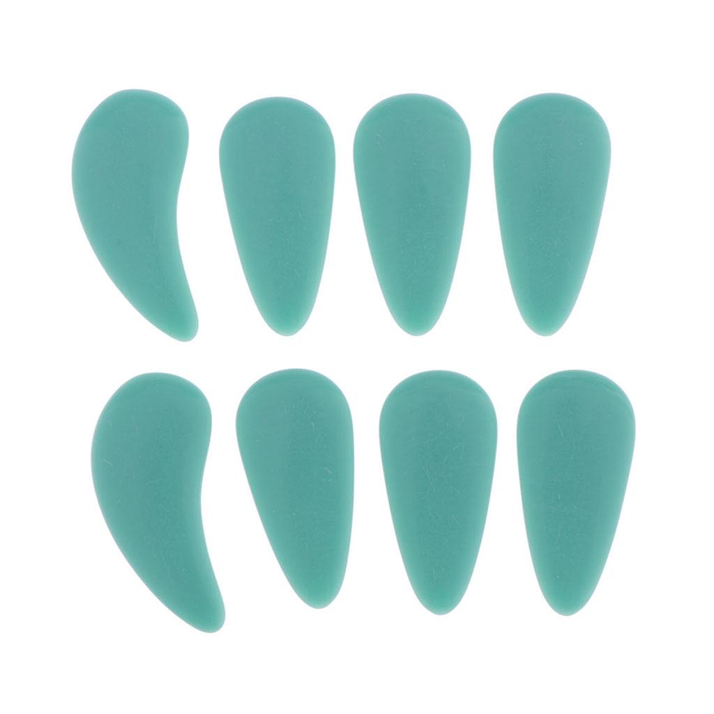 8pcs Plastic Guzheng Finger Picks Nails Set for Kids Children Blue L