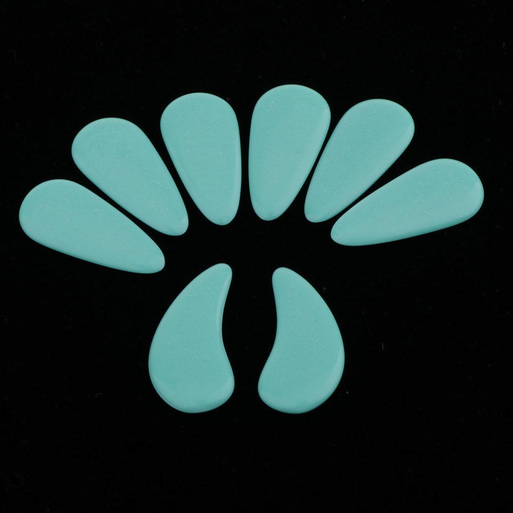 8pcs Plastic Guzheng Finger Picks Nails Set for Kids Children Blue S