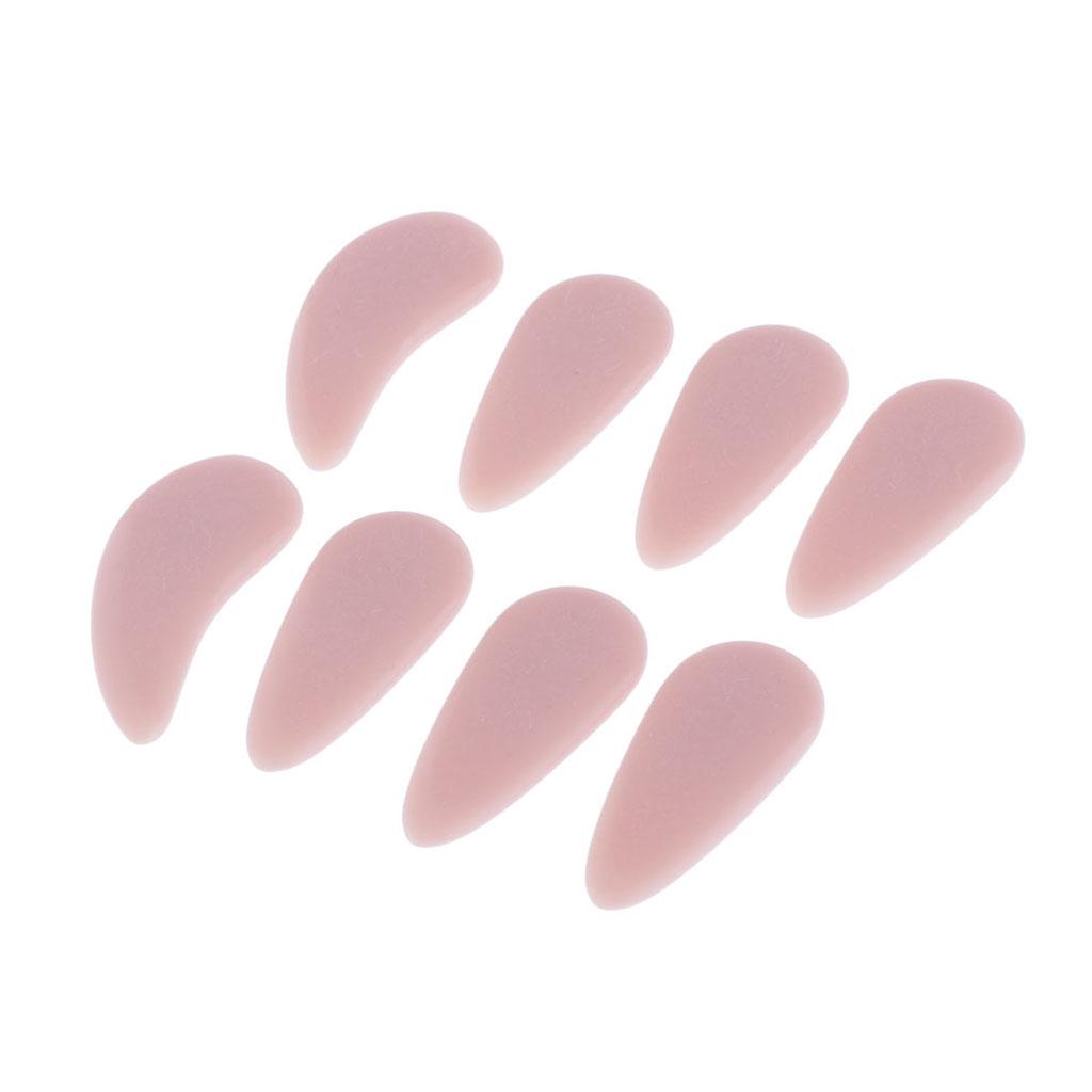 8pcs Plastic Guzheng Finger Picks Nails Set for Kids Children Pink L