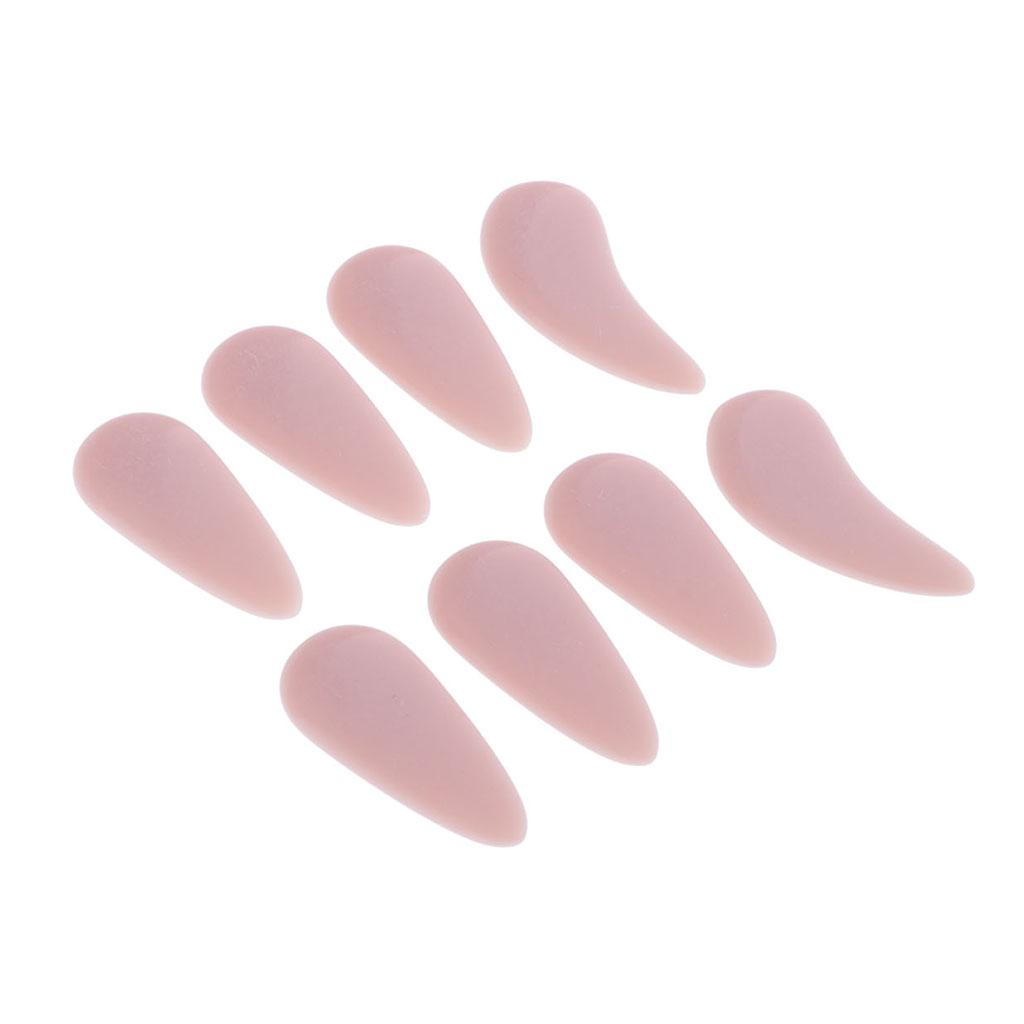 8pcs Plastic Guzheng Finger Picks Nails Set for Kids Children Pink L