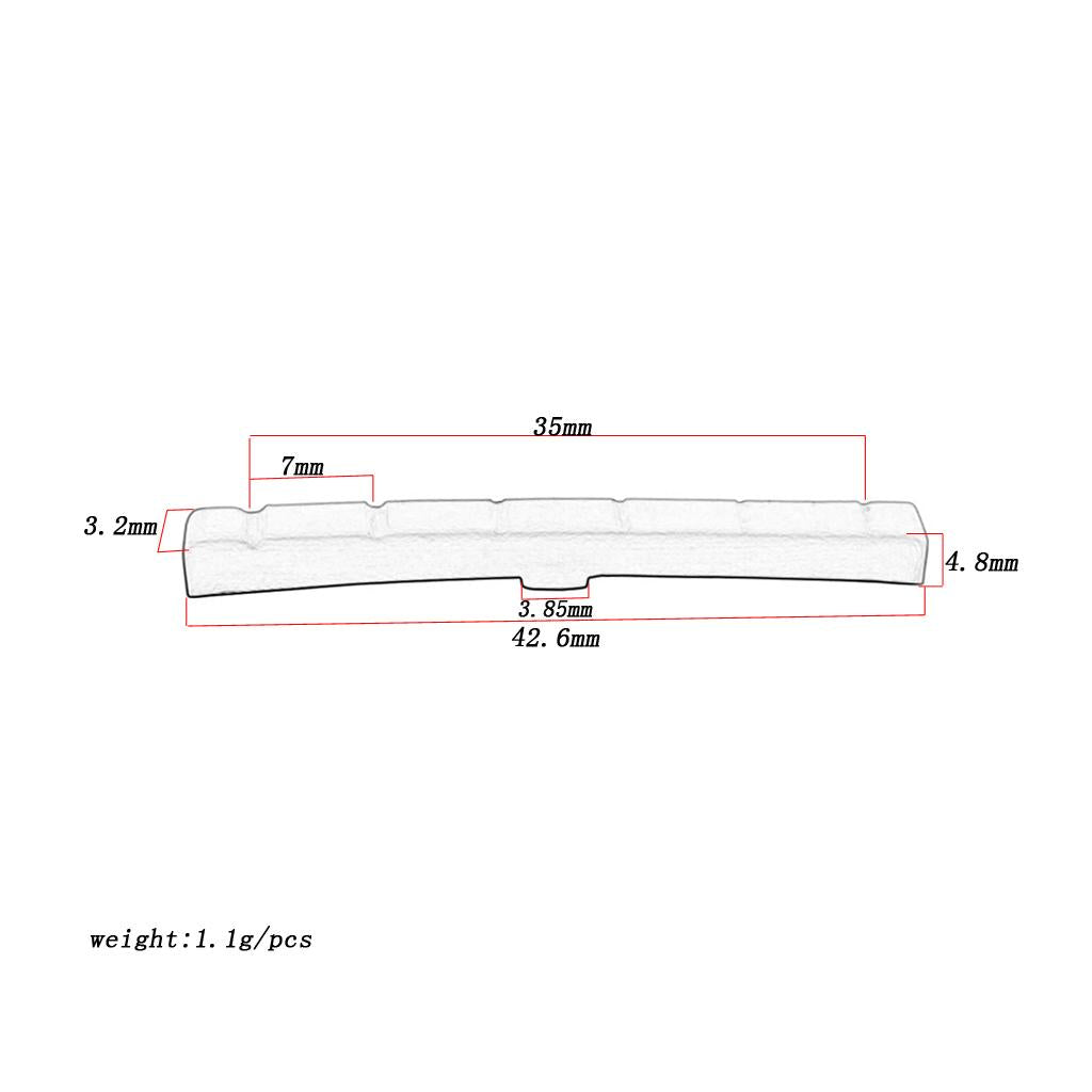 1 Piece Guitar Family Real Slotted Bone Nut For Electric Guitar