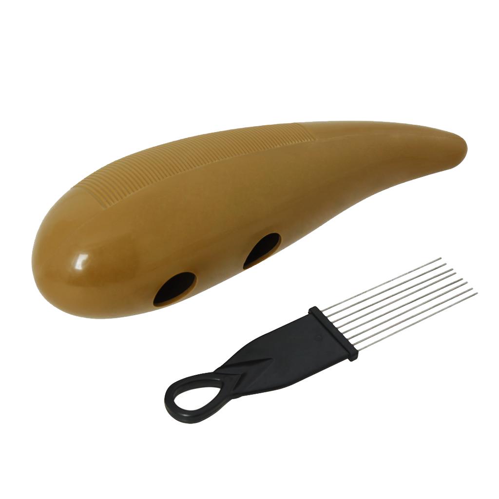 Plastic Guiro with Scraper Percussion Instrument