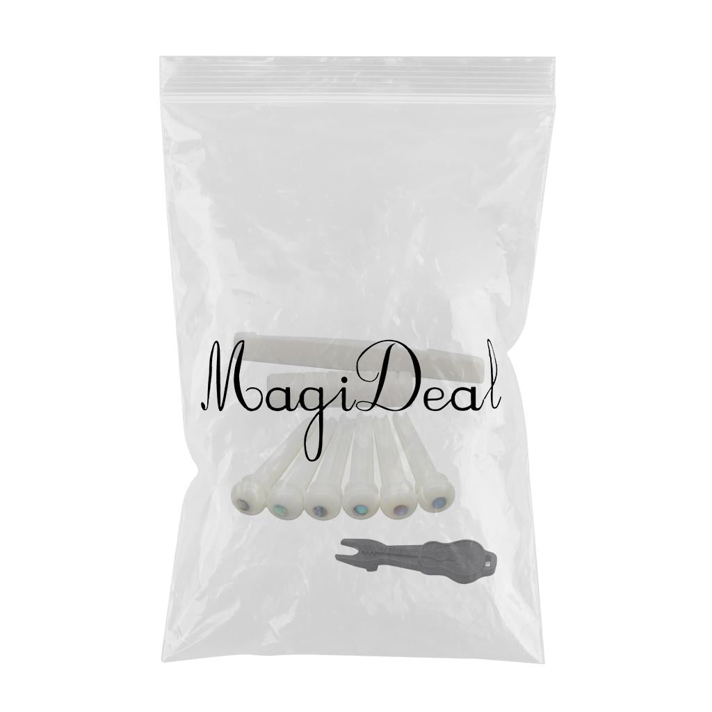 Classical Guitar Bridge Saddle Cattle Bone 6 String Slotted Nut New