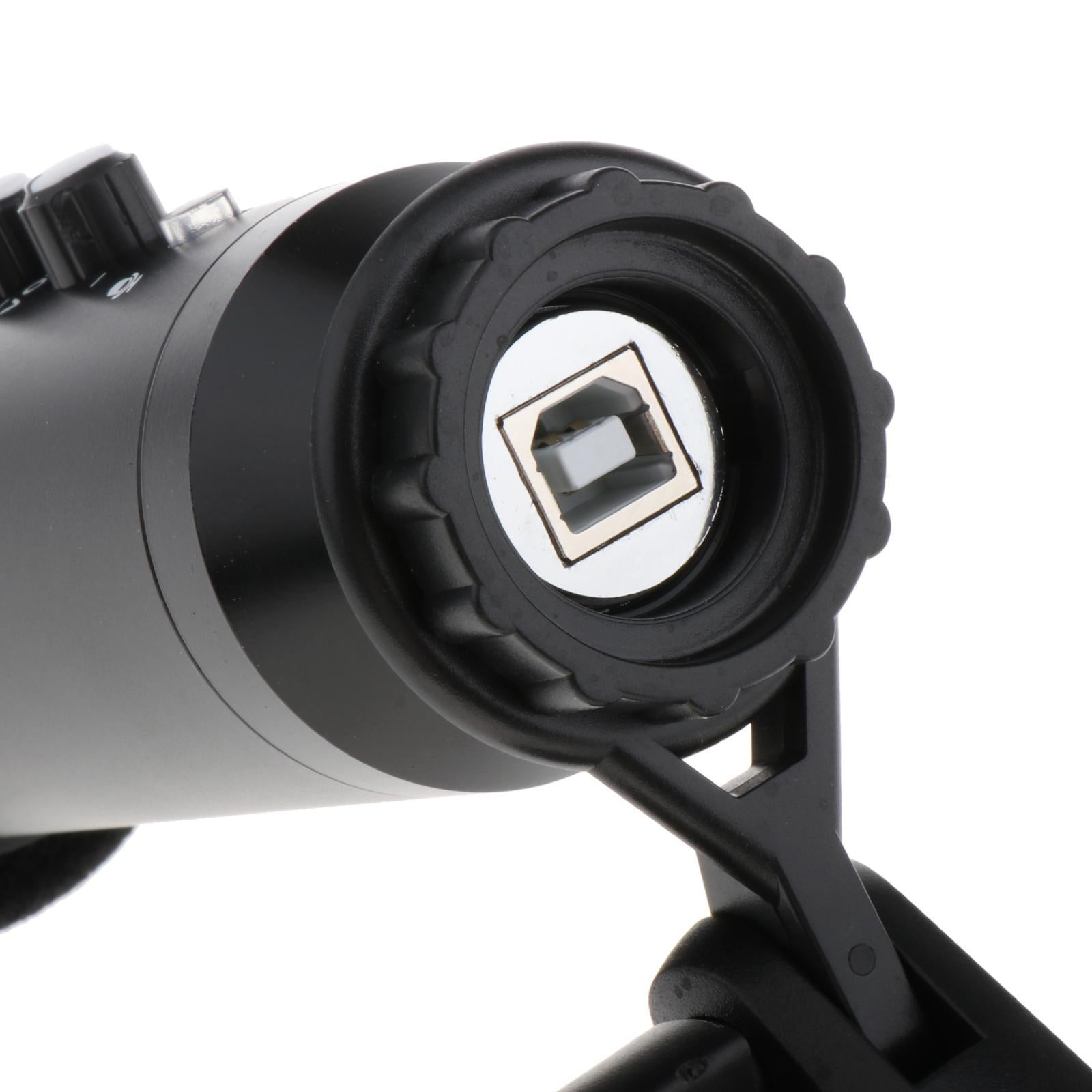 USB Condenser Microphone & Stand Studio Recording Vocals Streaming Broadcast