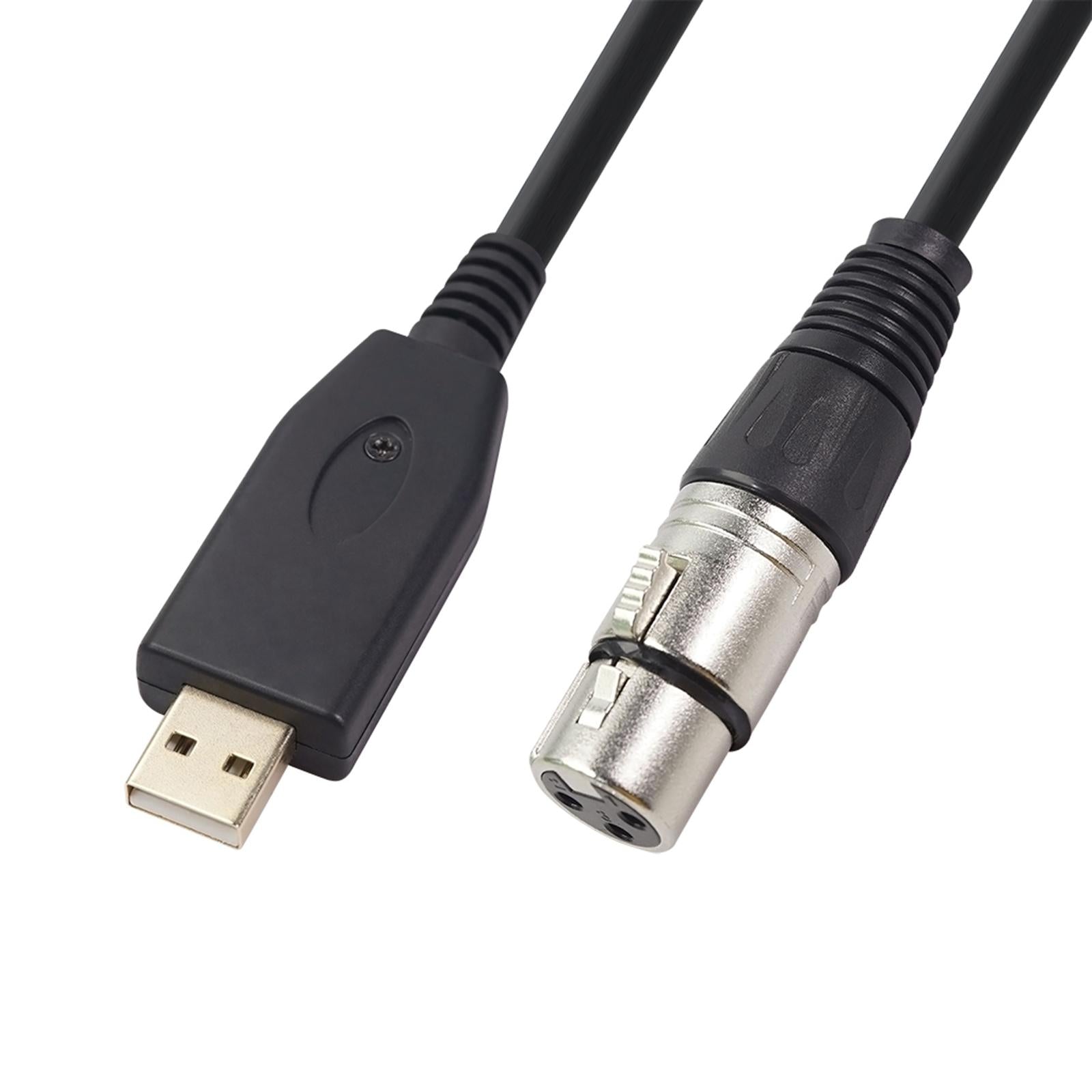 XLR Female to USB Audio Cable USB Converter Adapter for Microphone 10ft