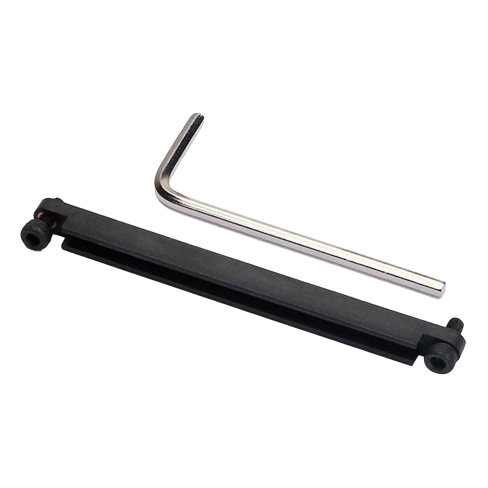 1PC Steel Guitar Bridge Adjust Saddle Rail Heighting Folk Guitar Replace Old black