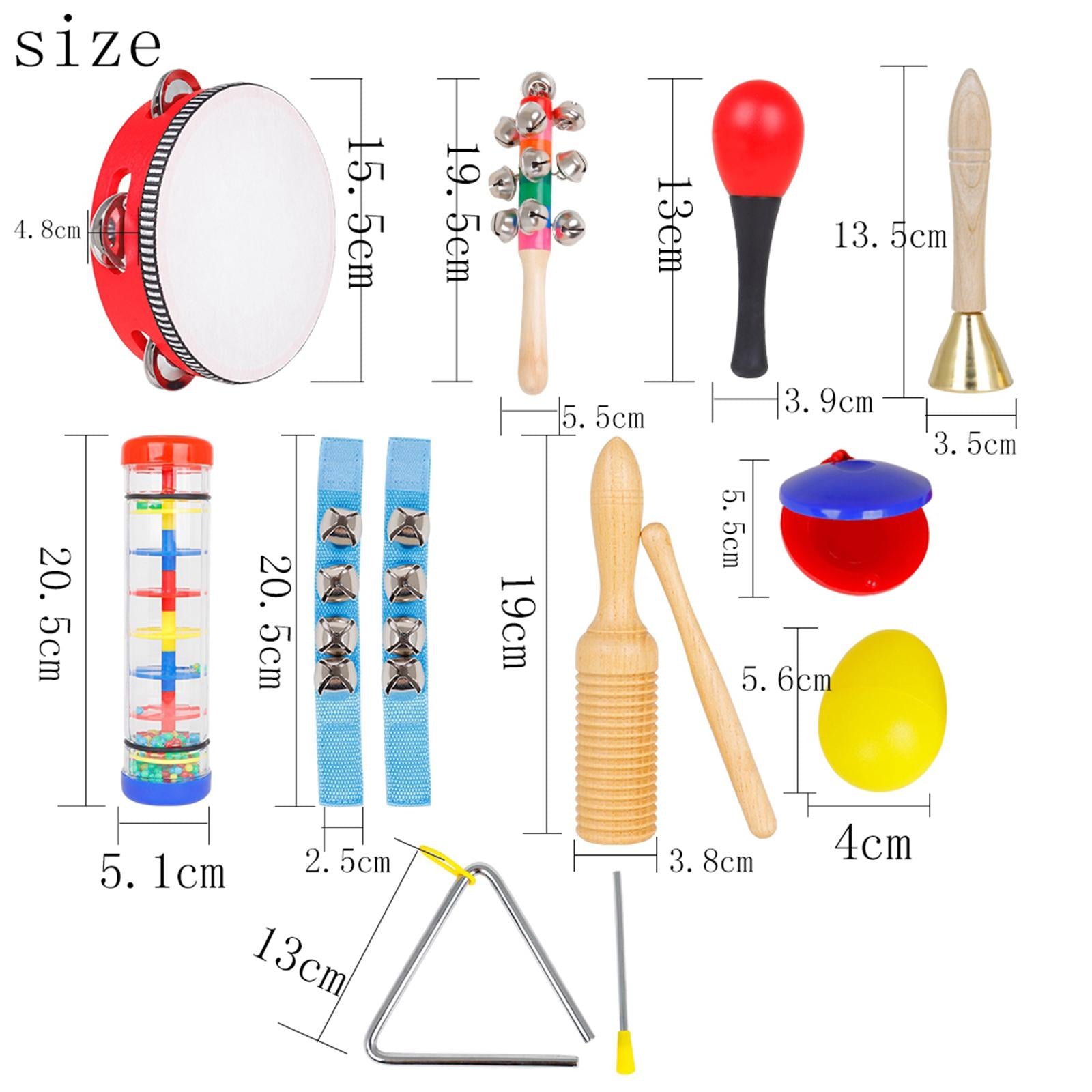 Toddler Kids Musical Instruments Set Wooden Toys Children Xmas Present