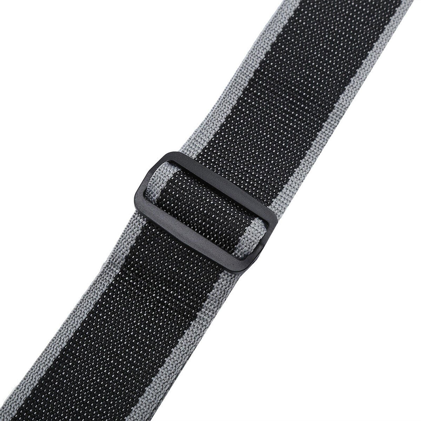 Soft Comfortable Shoulder Strap + 3pcs Pick Holders for Guitar Bass Black