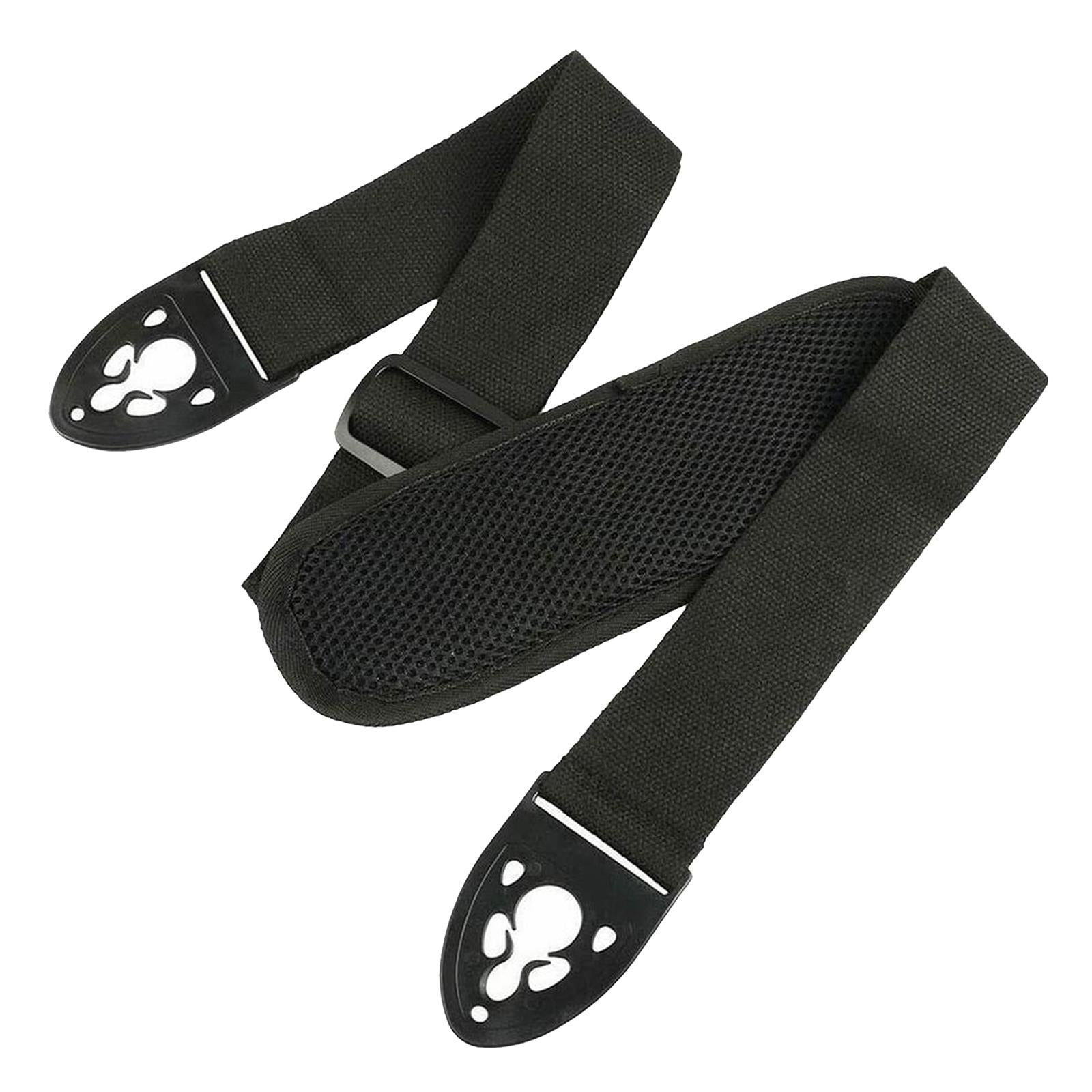 Electric Bass Adjustable Soft Guitar Strap Shoulder Pad Quick Lock 52 inch