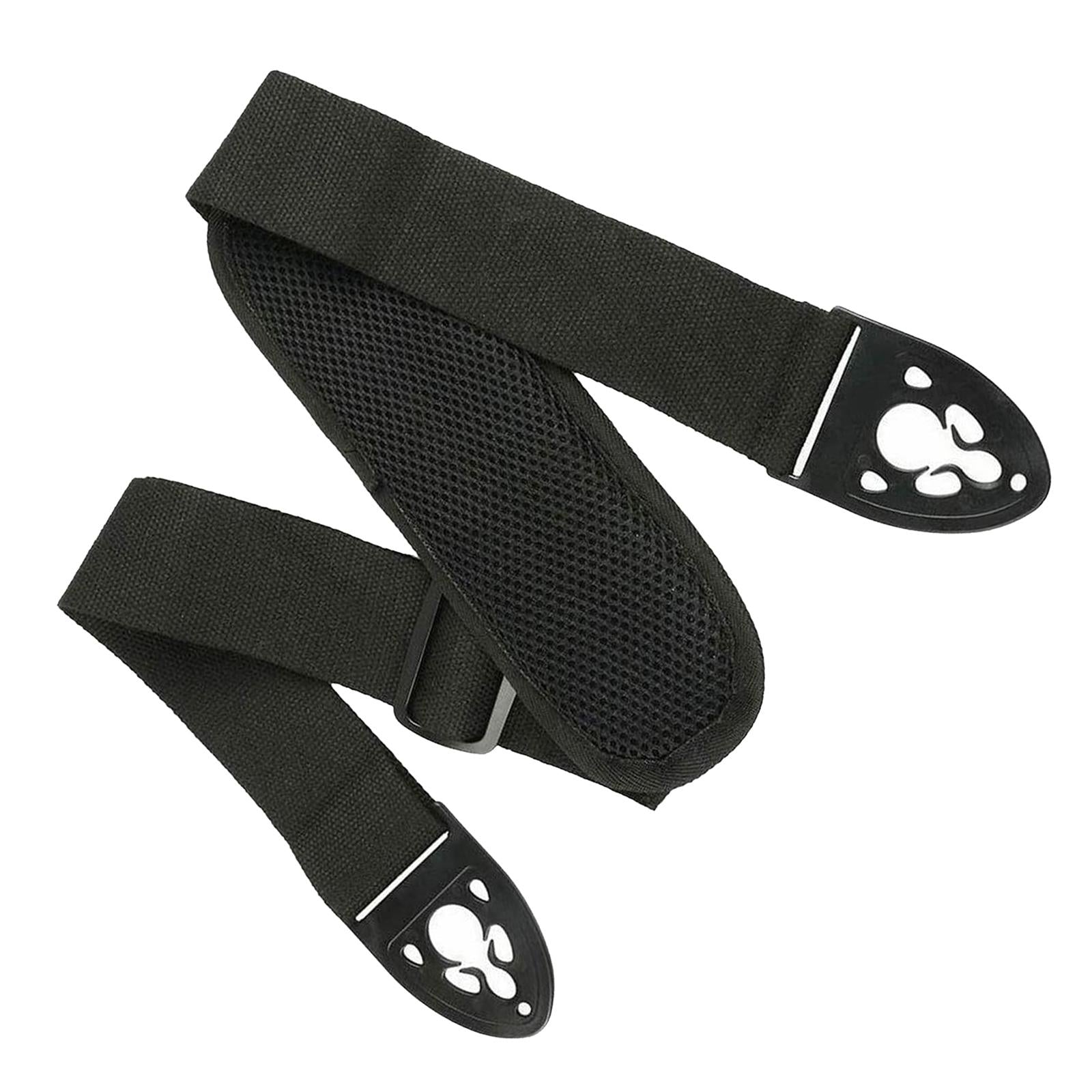 Electric Bass Adjustable Soft Guitar Strap Shoulder Pad Quick Lock 52 inch