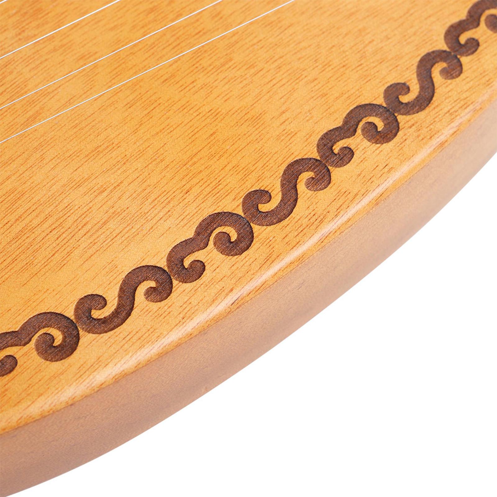Portable Engraved Exquisite Harp and Wrench Great Gift for Music Lovers Kids
