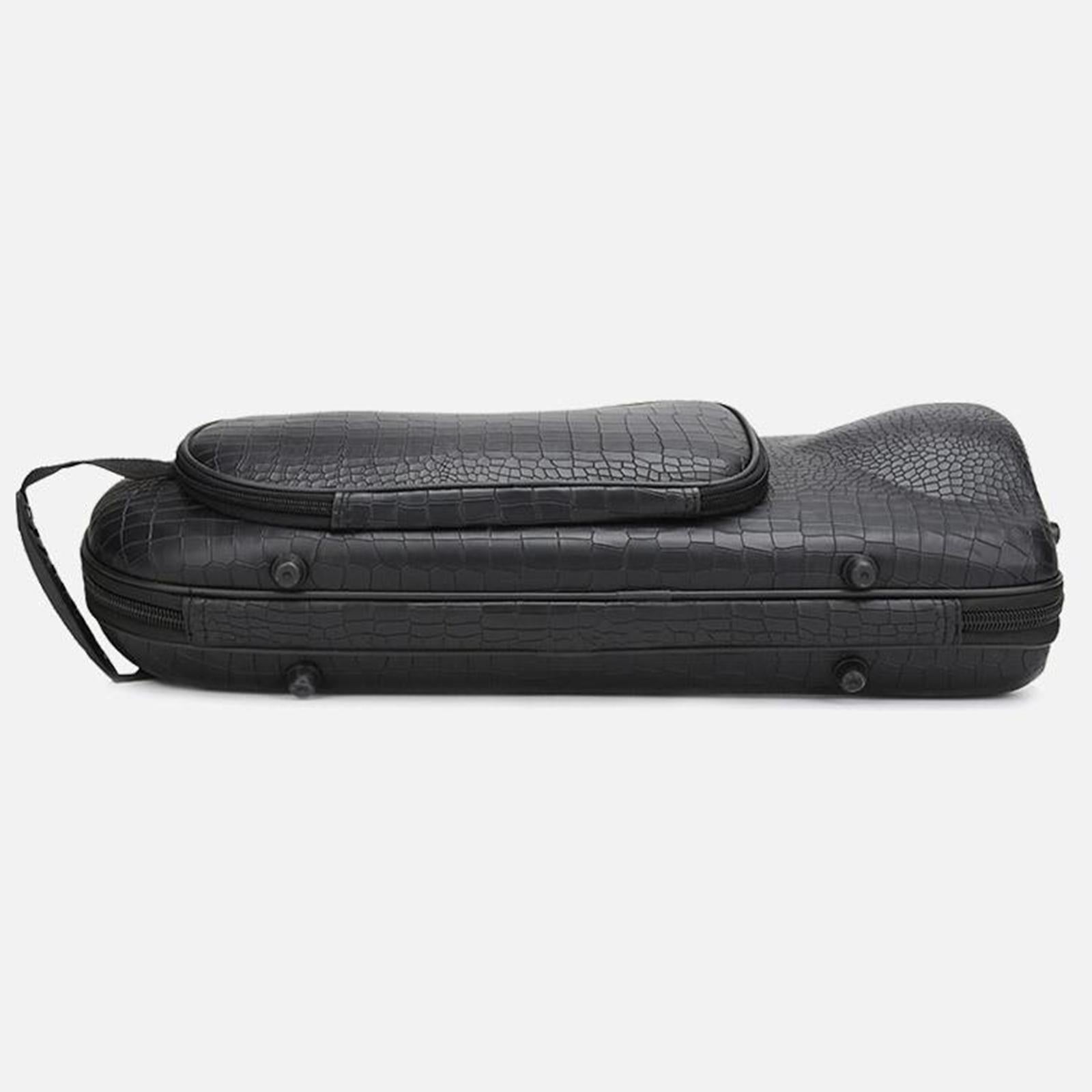 Brass Wind Black Musical Trumpet Case Oxford Gig Bag Black Crocodile Grain