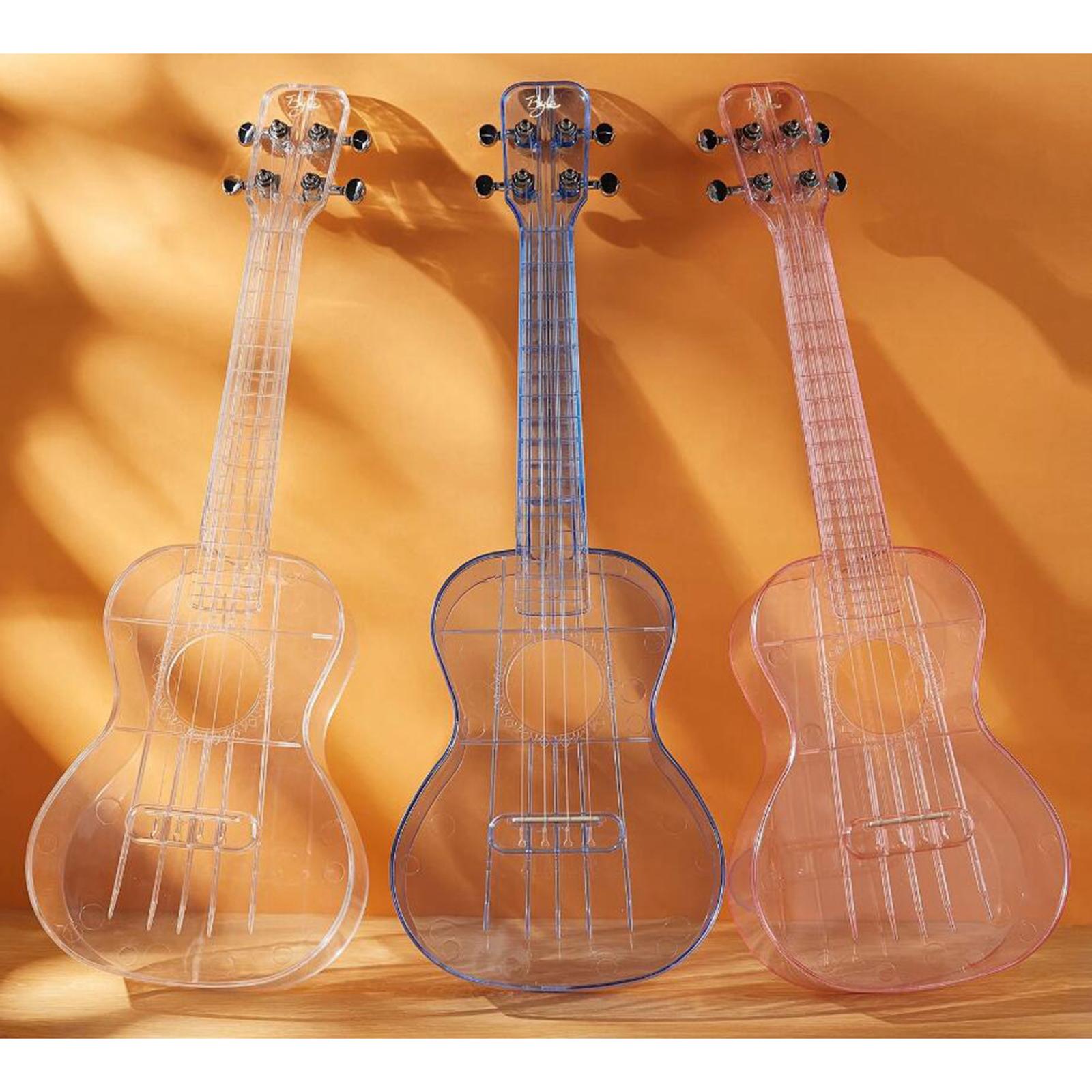 Transparent Ukulele Air-nova 4-String with Gig Bag Strings 3 Picks Gift transparent