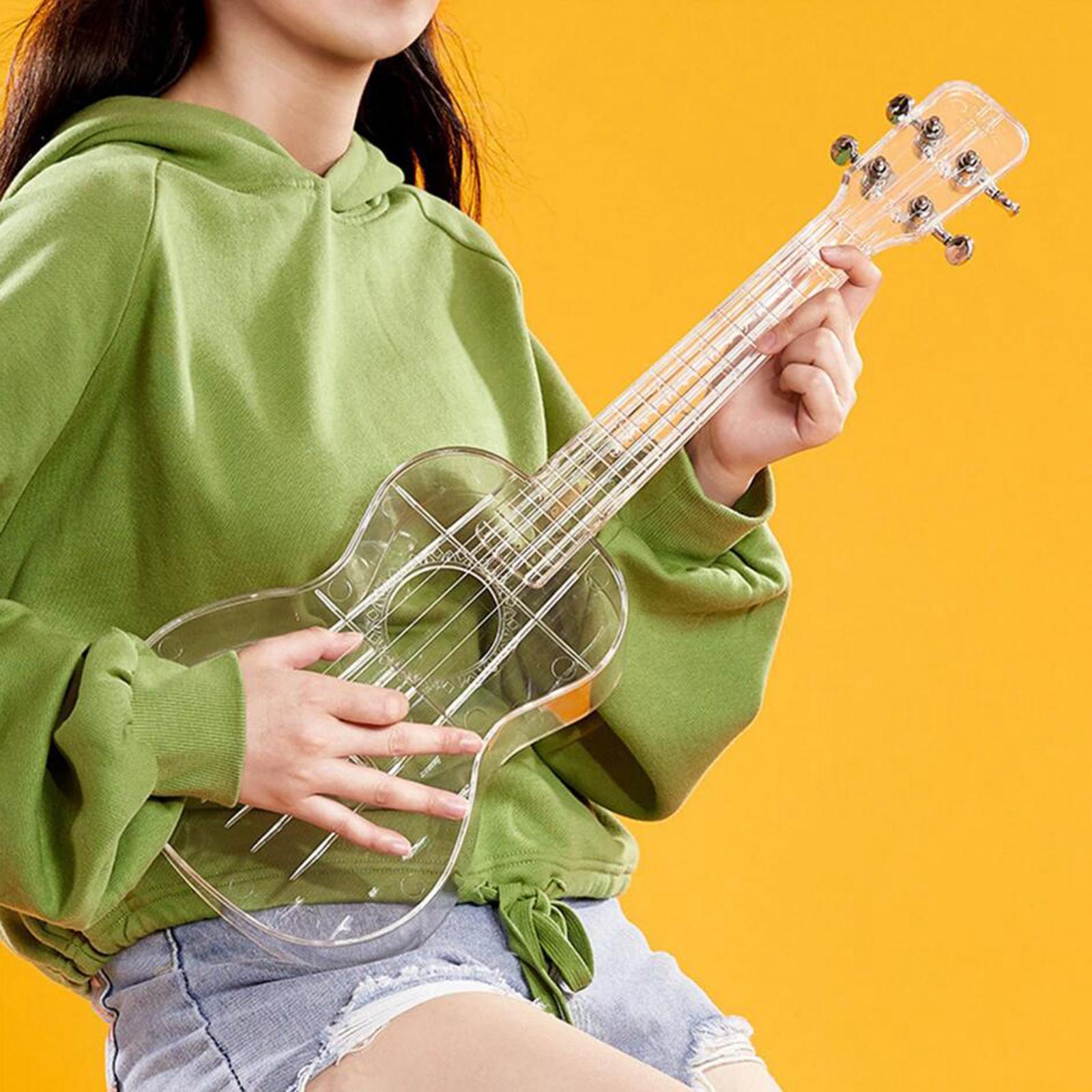 Transparent Ukulele Air-nova 4-String with Gig Bag Strings 3 Picks Gift transparent