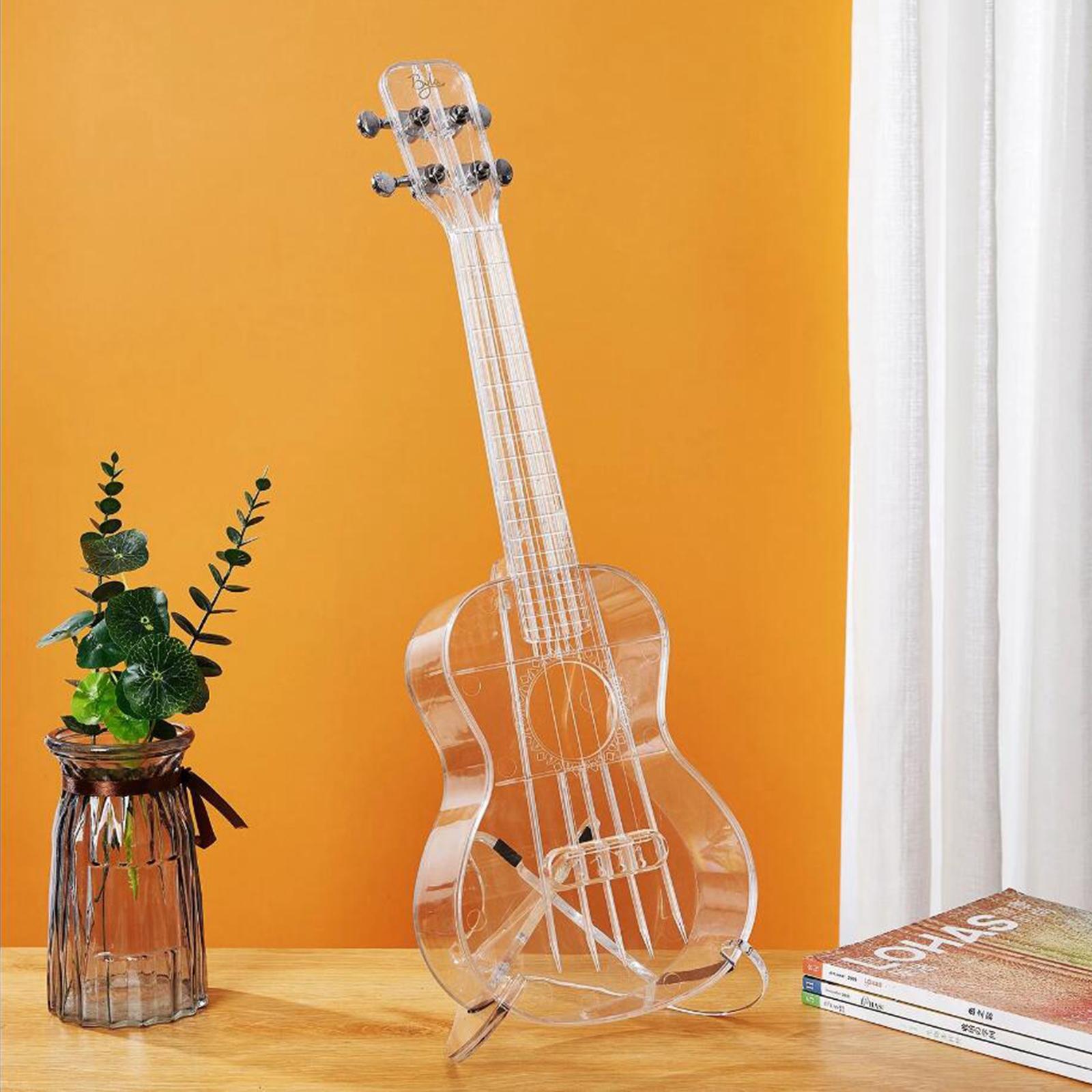 Transparent Ukulele Air-nova 4-String with Gig Bag Strings 3 Picks Gift transparent