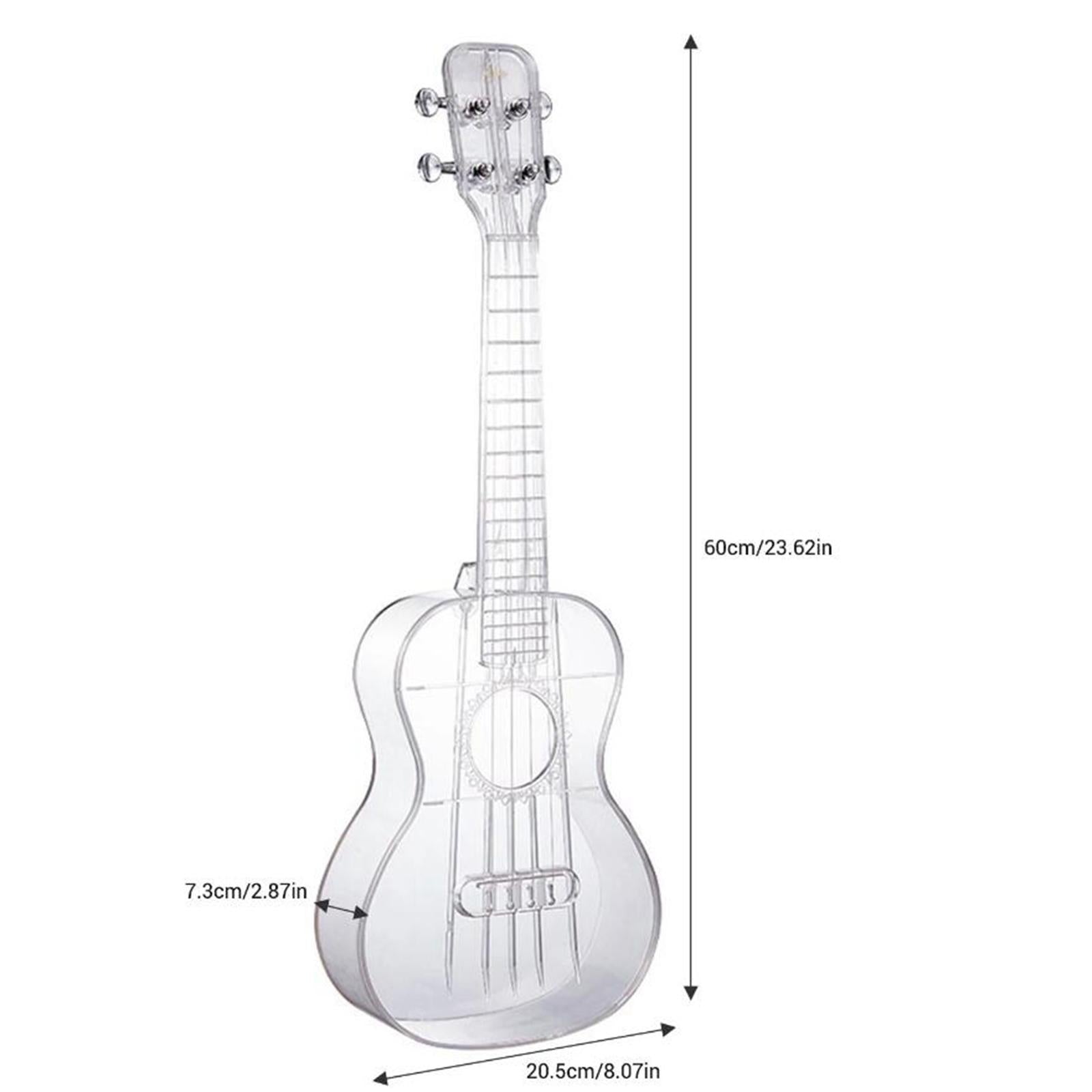 Transparent Ukulele Air-nova 4-String with Gig Bag Strings 3 Picks Gift transparent
