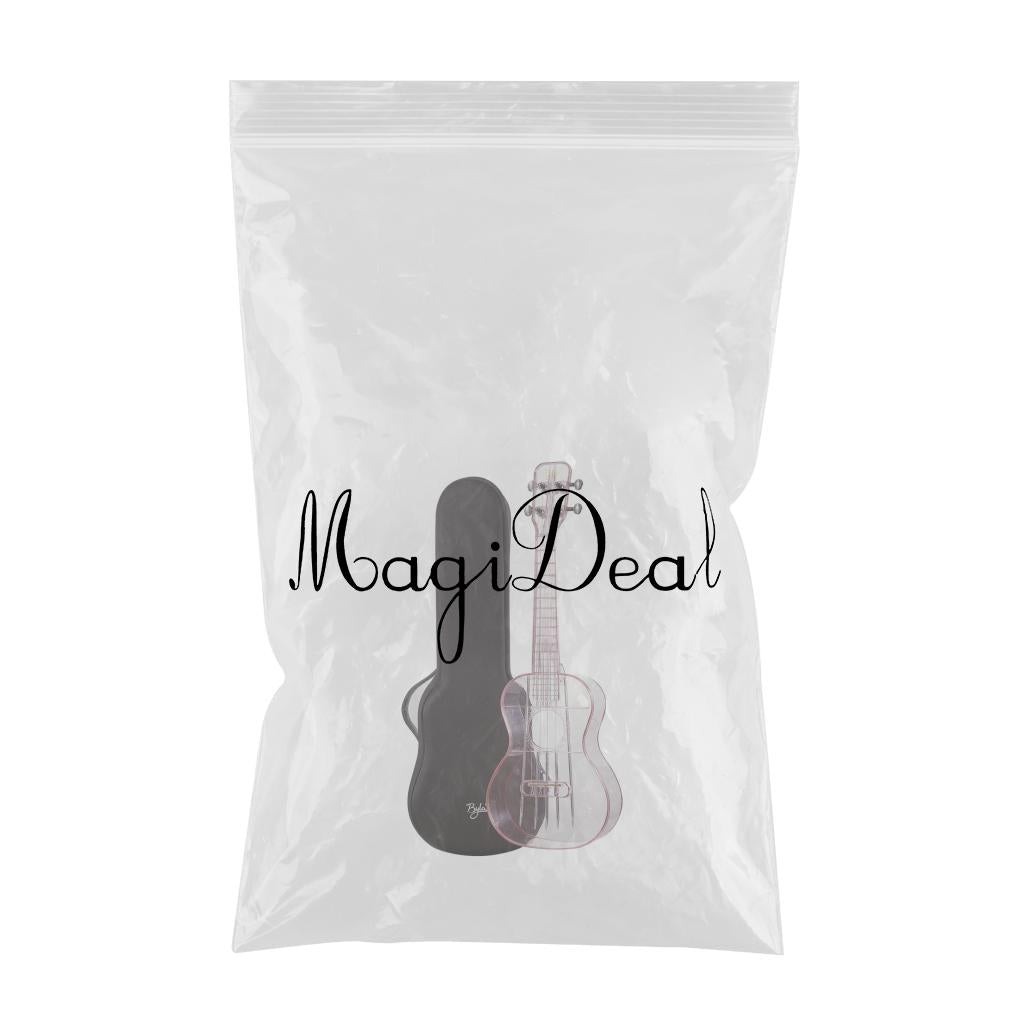 Transparent Ukulele Air-nova 4-String with Gig Bag Strings 3 Picks Gift transparent pink