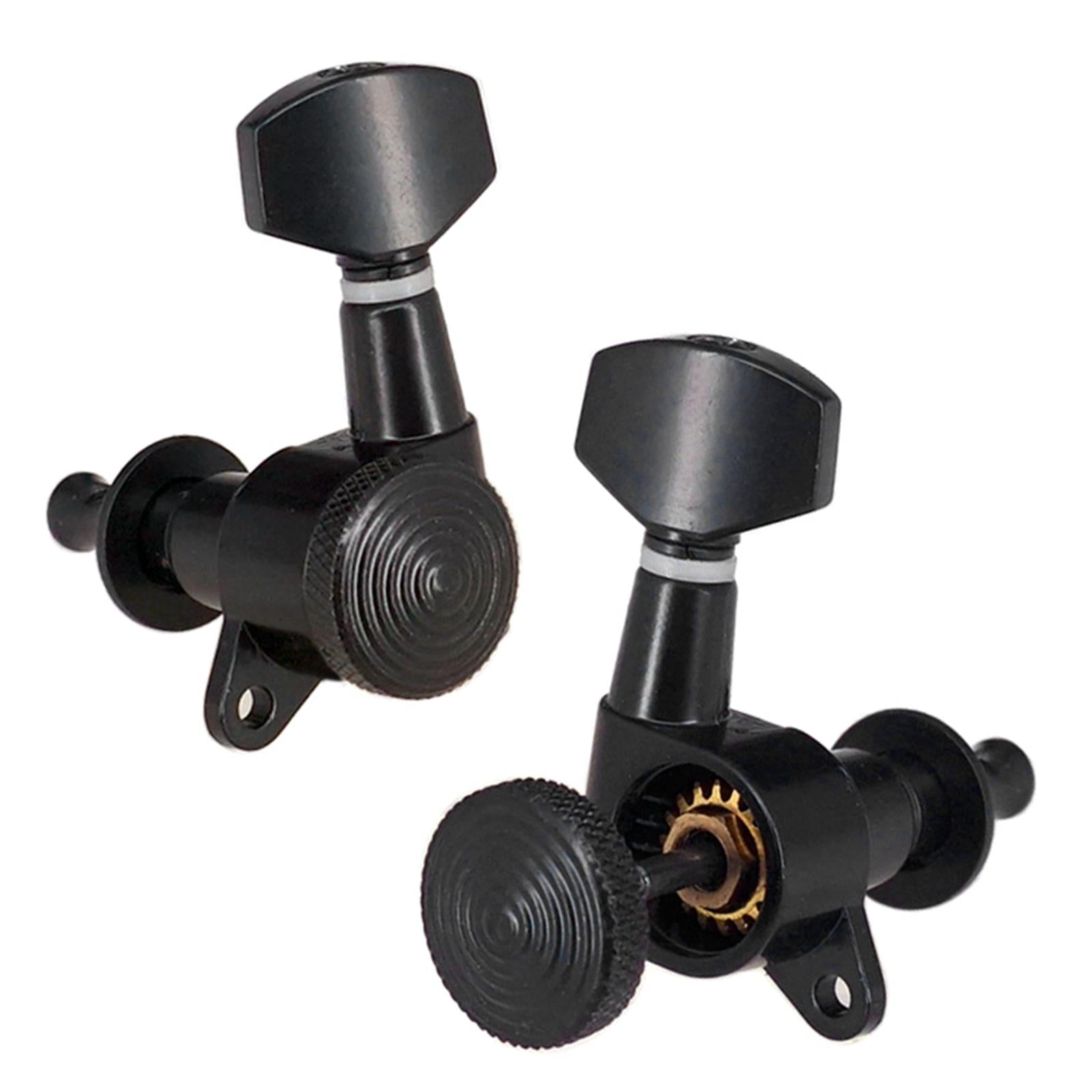6 Pieces Guitar String Tuning Pegs,Tuner Machine Heads Knobs 3R 3L Black