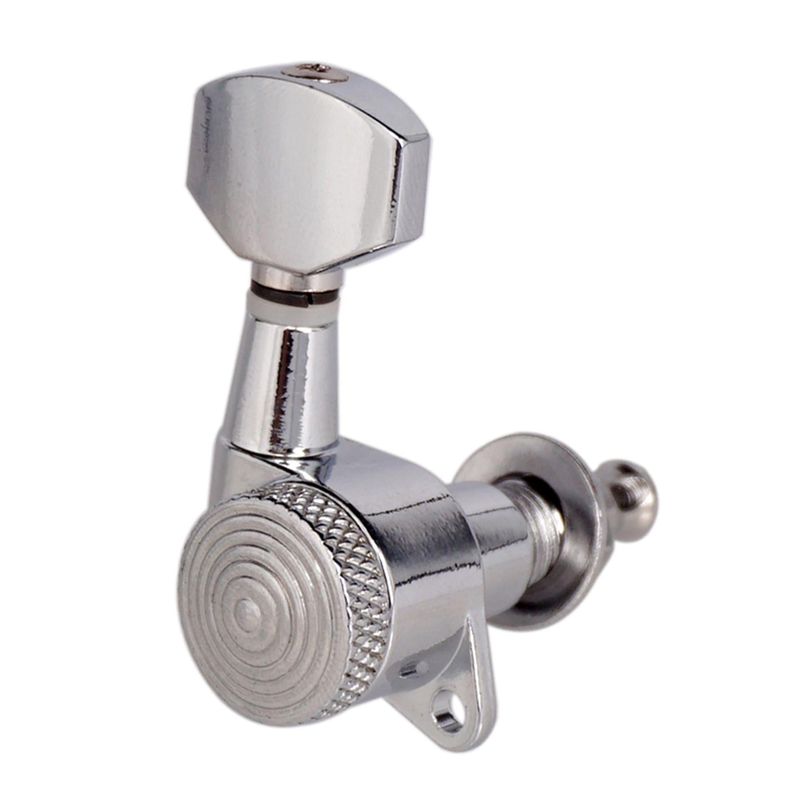 6 Pieces Guitar String Tuning Pegs,Tuner Machine Heads Knobs 3R 3L Silver