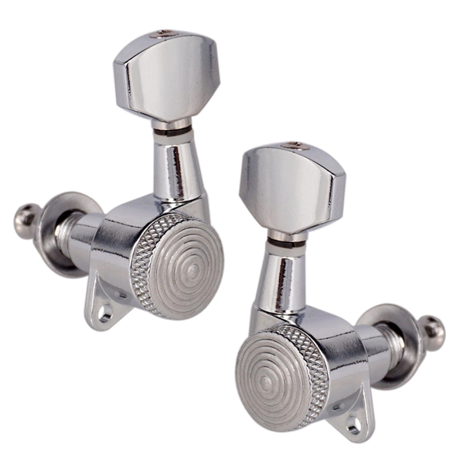 6 Pieces Guitar String Tuning Pegs,Tuner Machine Heads Knobs 3R 3L Silver