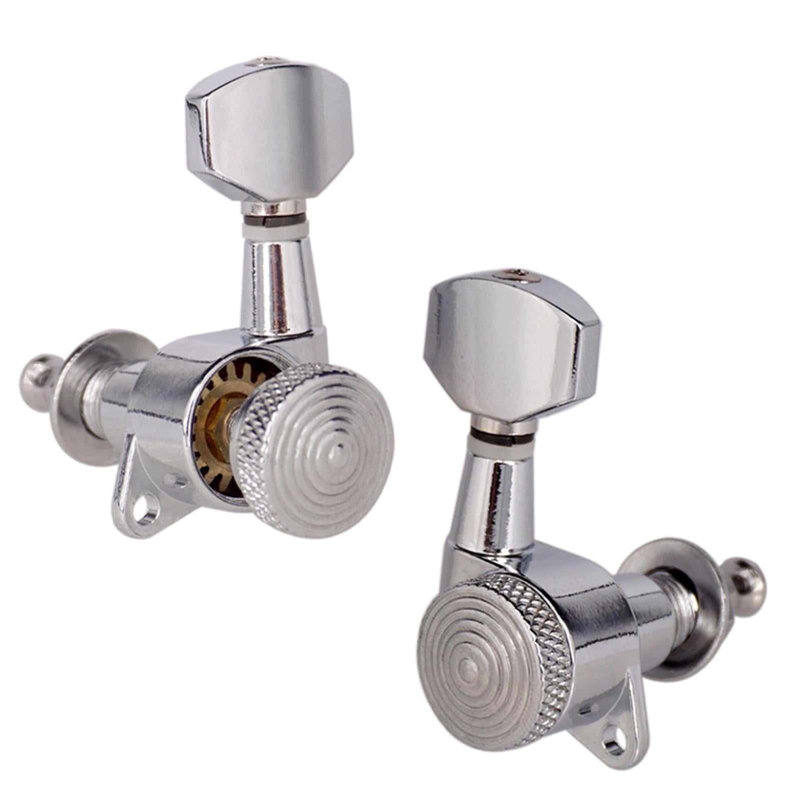 6 Pieces Guitar String Tuning Pegs,Tuner Machine Heads Knobs 3R 3L Silver