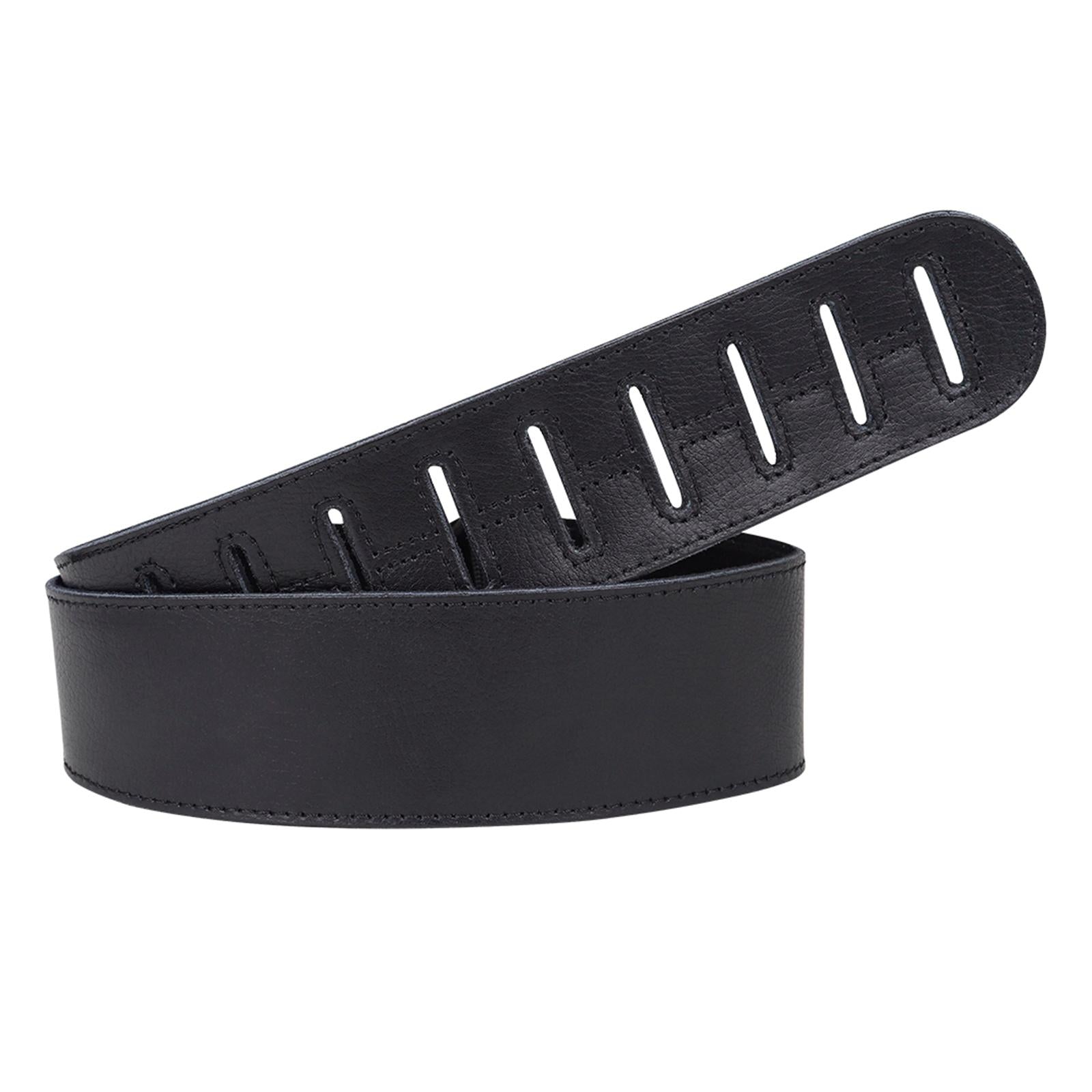 Adjustable Cowhide Soft Strap for Electric Acoustic Guitar Bass Black