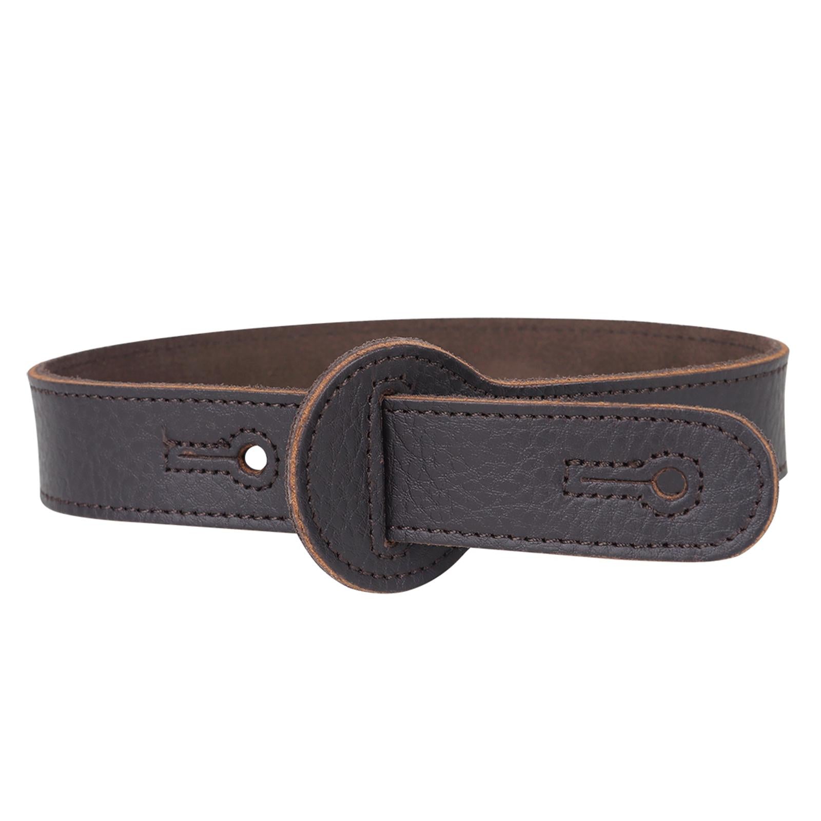 Adjustable Cowhide Soft Strap for Electric Acoustic Guitar Bass Brown