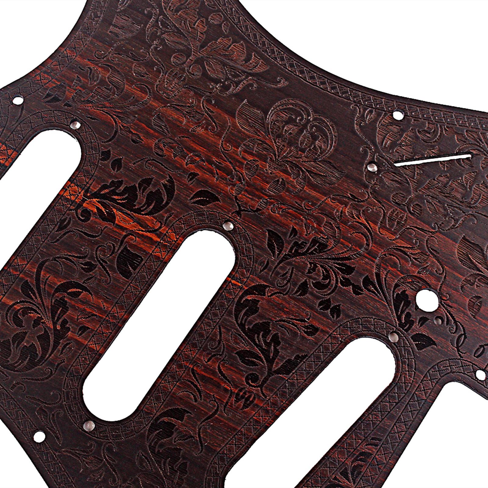 Vintage Rosewood 8 Hole SSS Single Coil Guitar Scratch Plate for ST Parts