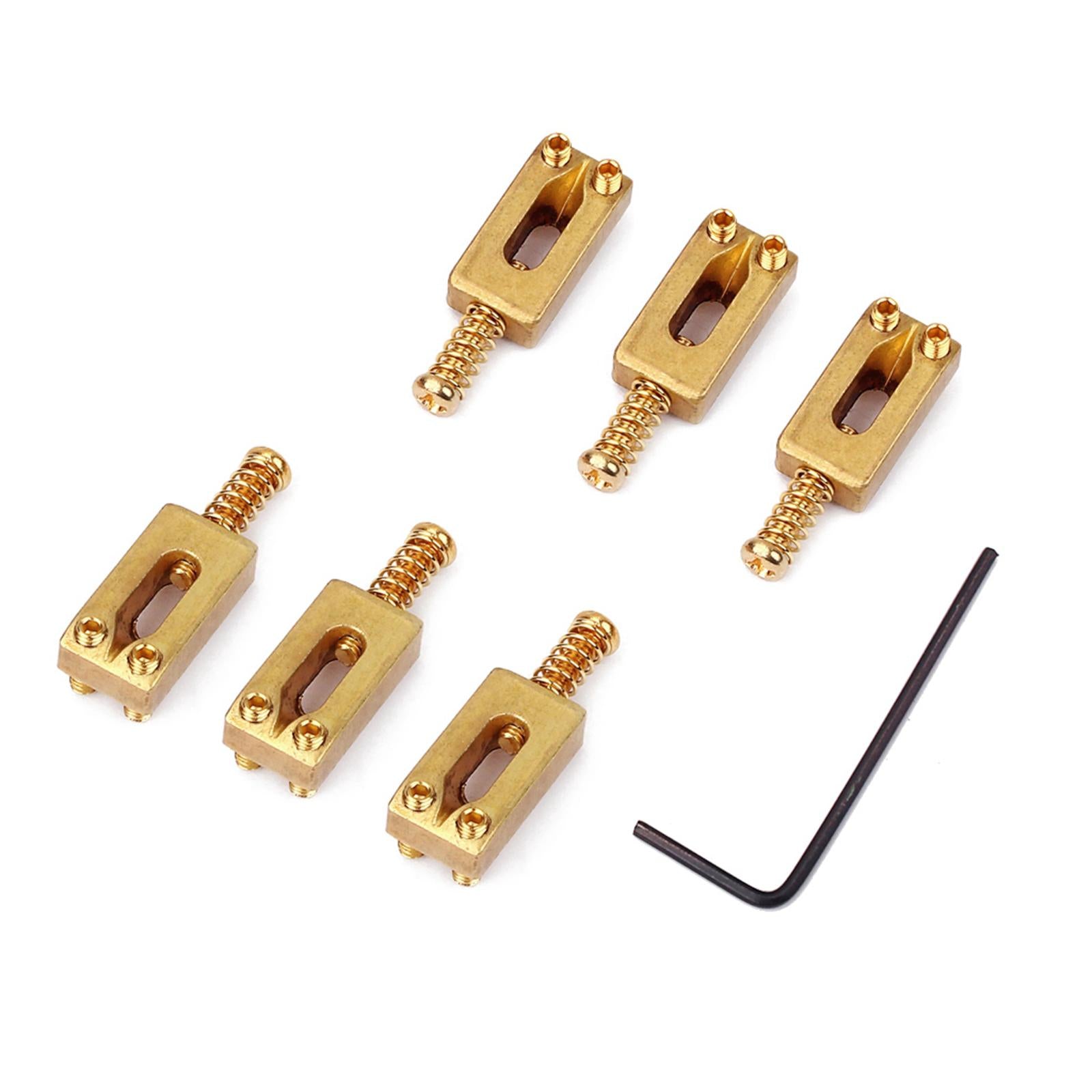 6pc/set Brass Guitar Bridge Saddles Wrench for ST Stringed Guitar Accs