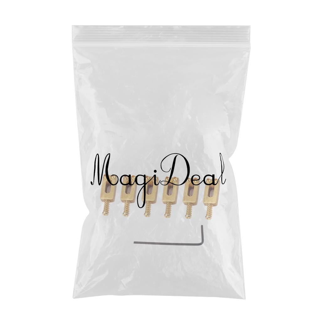 6pc/set Brass Guitar Bridge Saddles Wrench for ST Stringed Guitar Accs