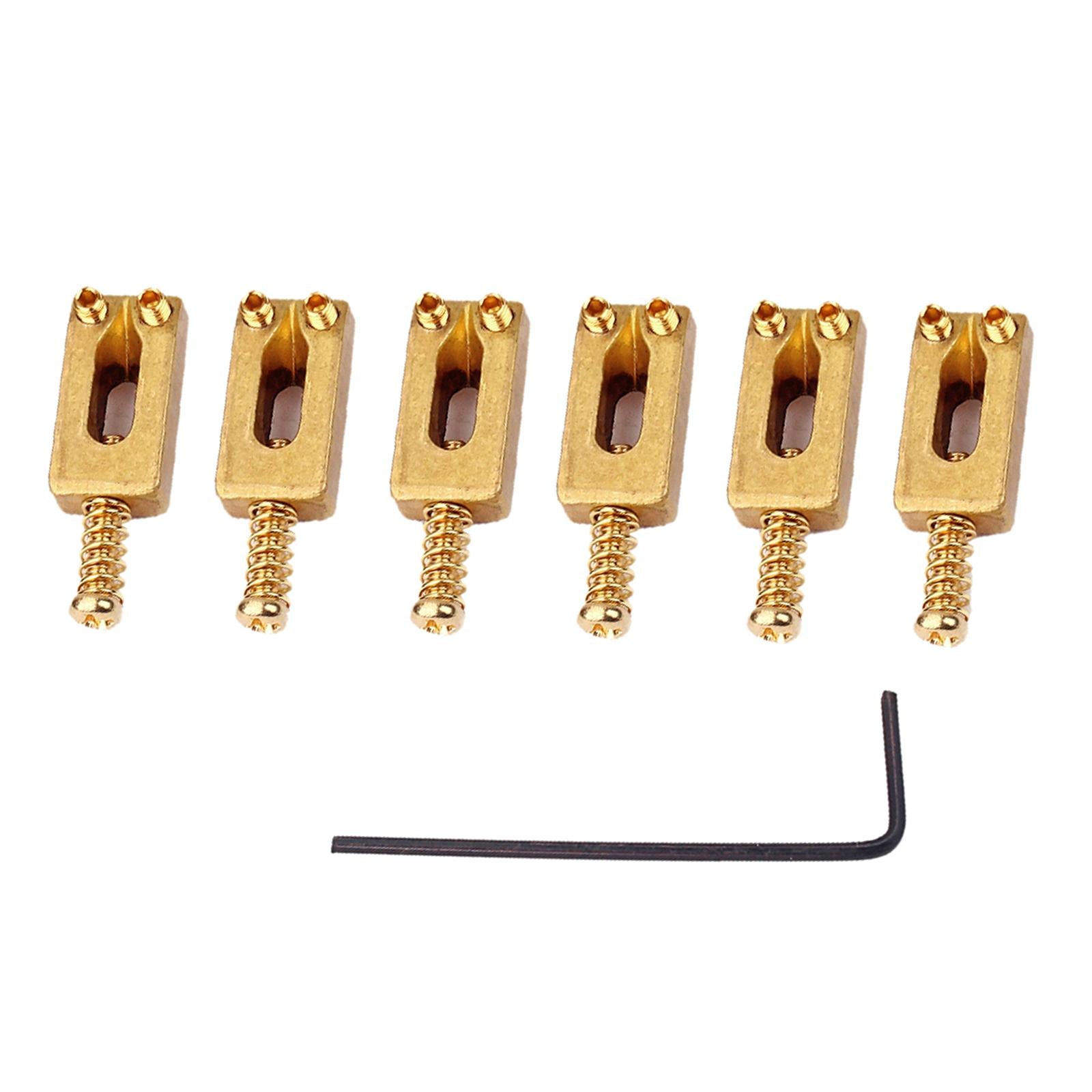 6pc/set Brass Guitar Bridge Saddles Wrench for ST Stringed Guitar Accs