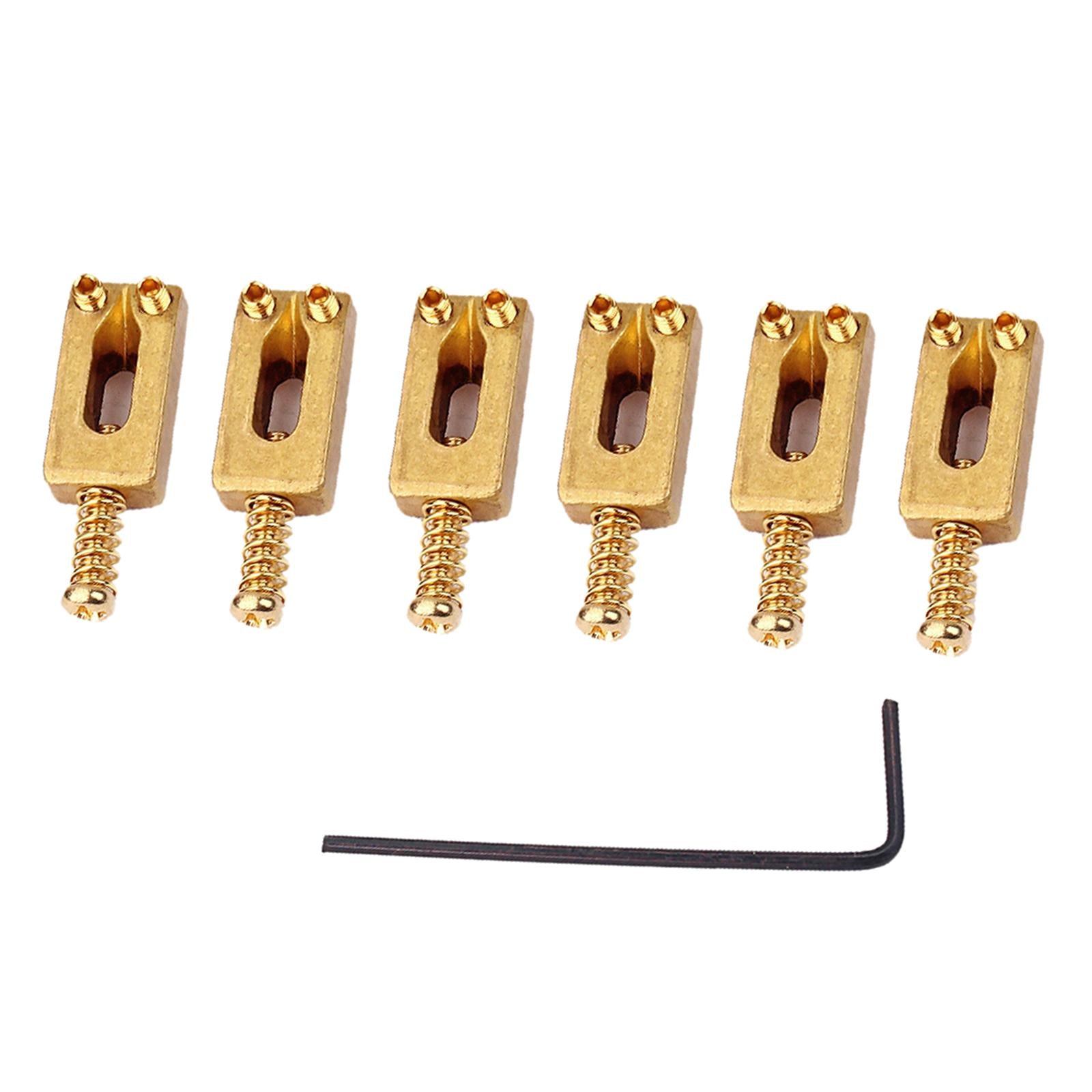 6pc/set Brass Guitar Bridge Saddles Wrench for ST Stringed Guitar Accs