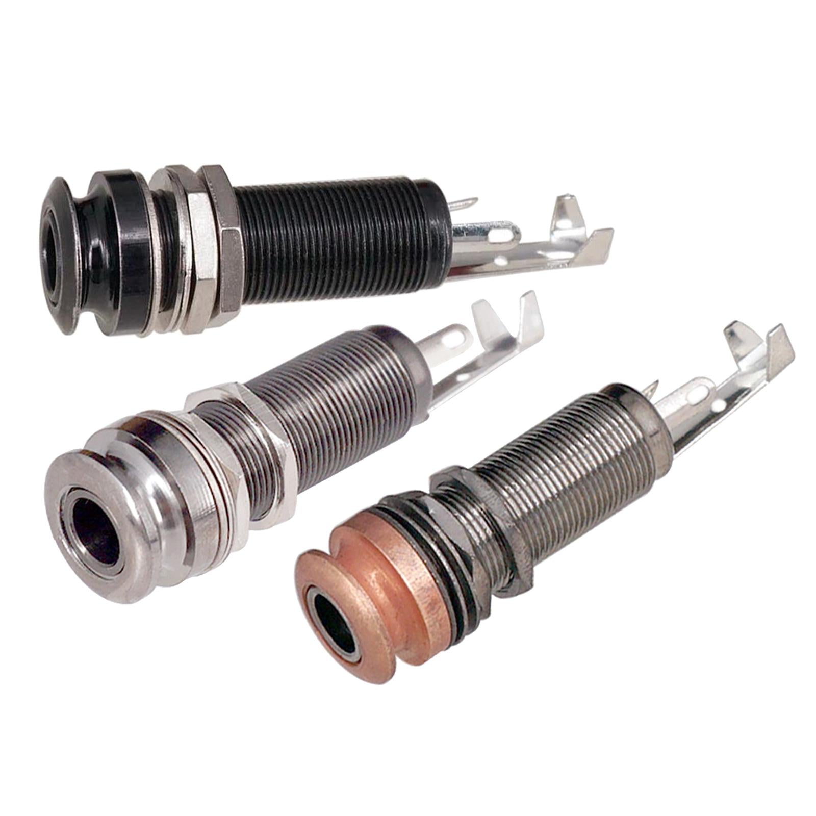 Threaded Cylinder Output Strap EndPin for Electric Guitar Bronze