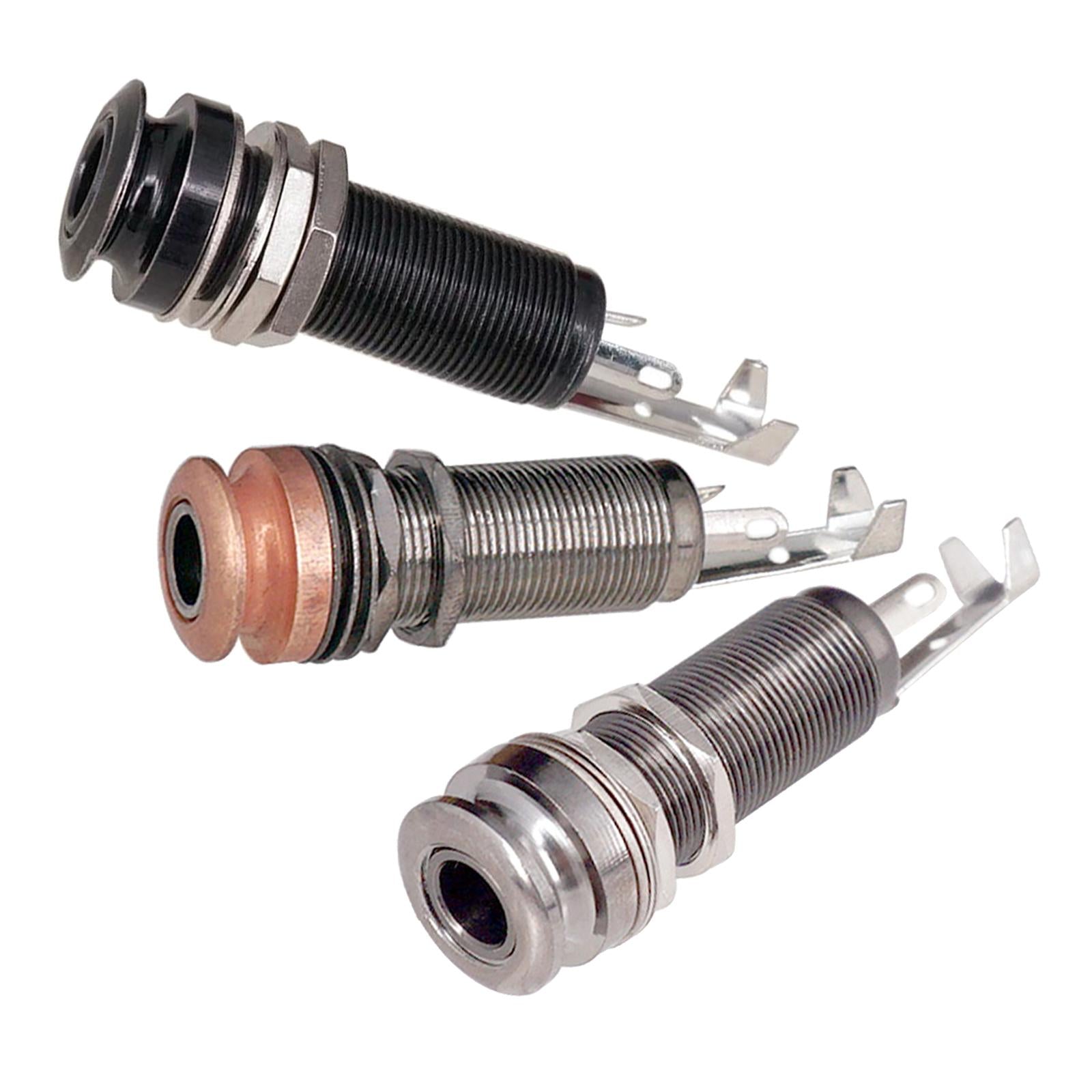 Threaded Cylinder Output Strap EndPin for Electric Guitar Bronze